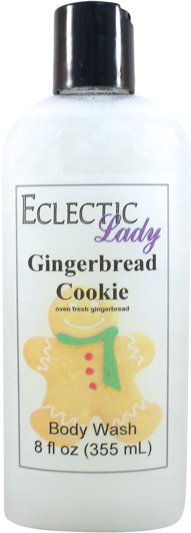 Gingerbread Cookie Scented Body Wash - 3-in-1 Liquid Pearl Shower Gel for Bubble Bath, Hand Soap & Body Wash | Phthalate-Free, Handcrafted in USA (8 oz) - Perfect for Holiday Gifts, Self-Care Routines & Luxurious Bath Time