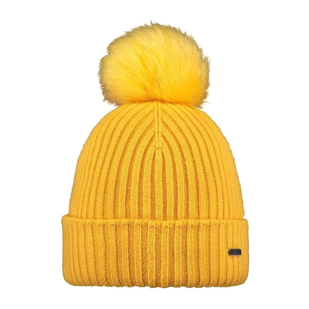 Barts Kenzie Beanie - Soft Winter Knit Hat for Men & Women, Warm Fleece Lined Beanie in Yellow - Perfect for Skiing, Snowboarding & Outdoor Activities