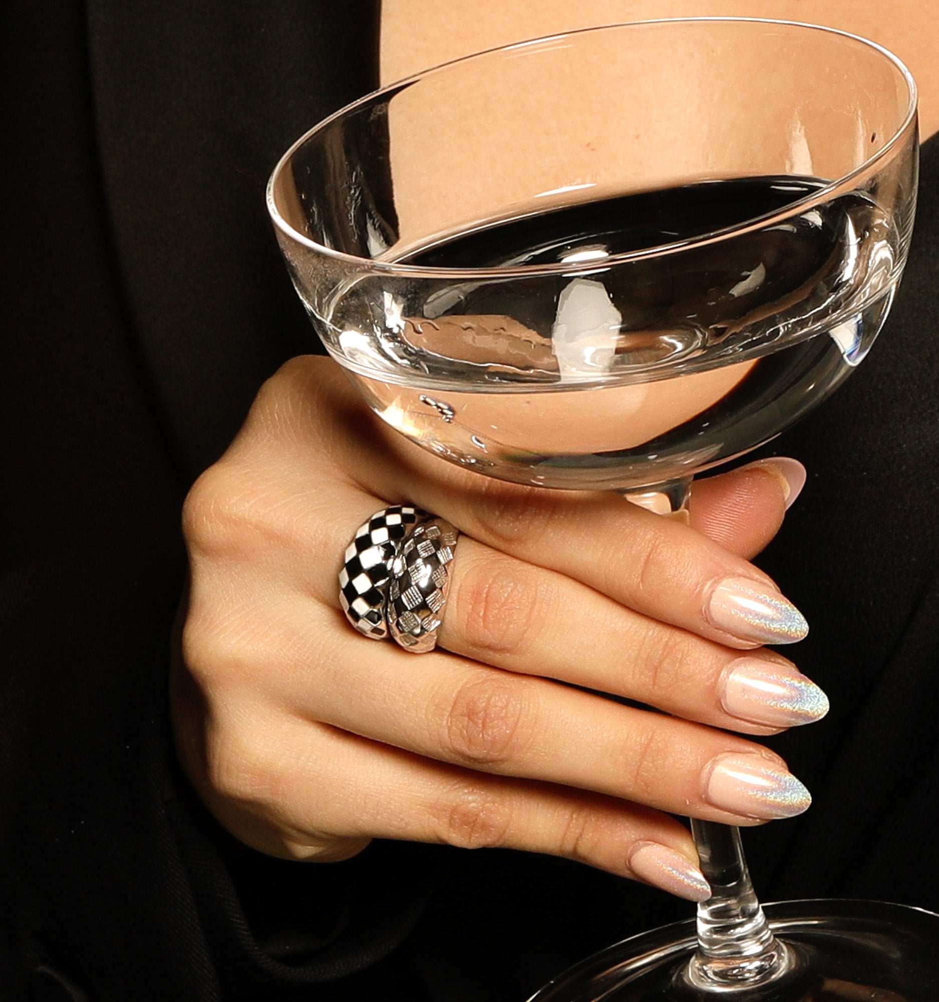 Elegant Silver Checker Dome Ring for Women | Vintage Geometric Statement Jewelry | Perfect for Parties, Weddings & Everyday Wear