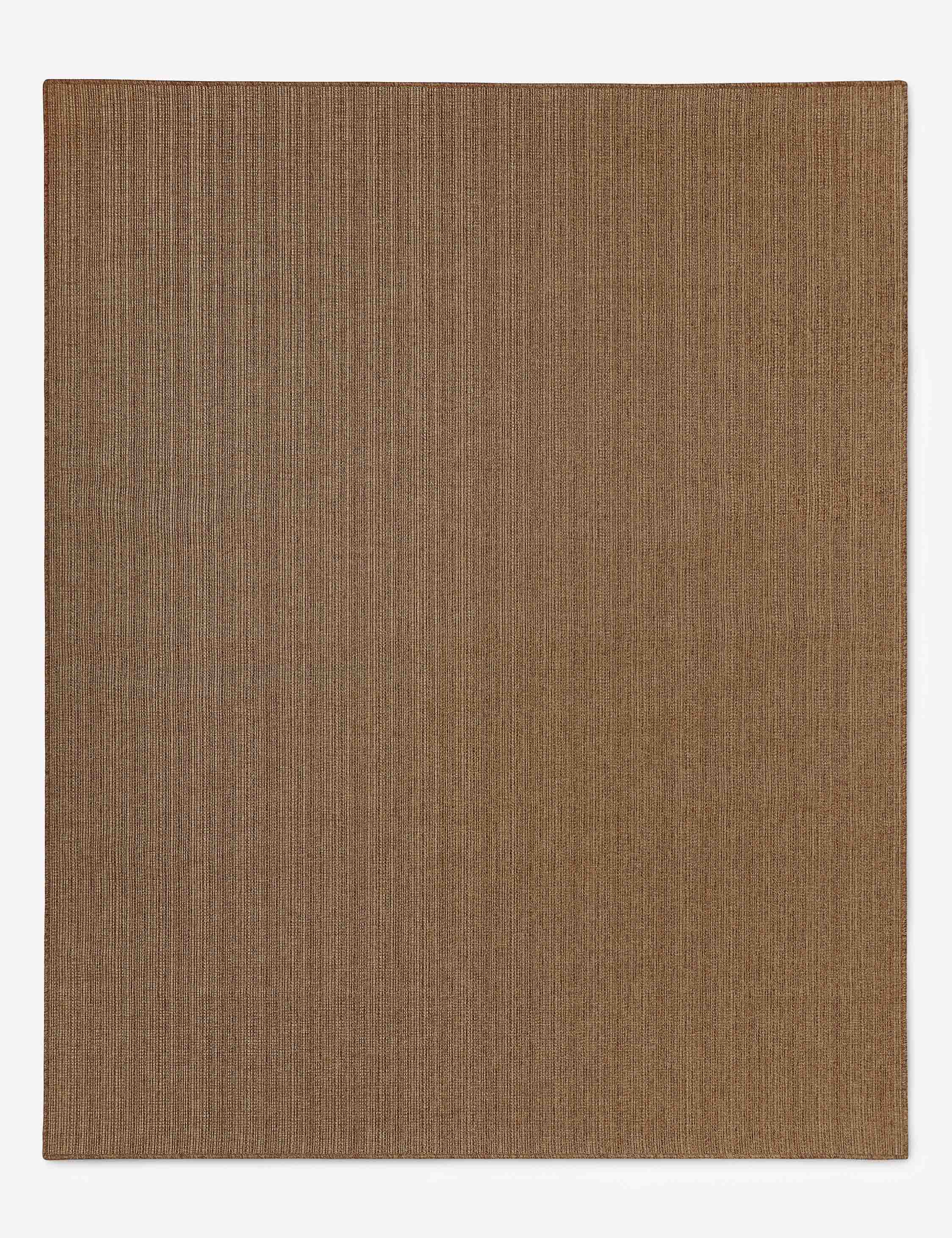 Custom Handmade Nica Indoor/Outdoor Rug - Burnt Umber 5.5'x6' Non-Slip Area Rug for Patio, Living Room & Bedroom