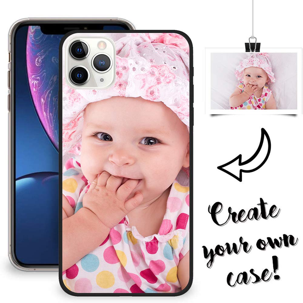 Custom Candy Photo Case for iPhone 11 Pro - Soft Matte Shockproof Protective Cover with DIY Design (Black) | Perfect for Everyday Use, Travel & Gift Giving
