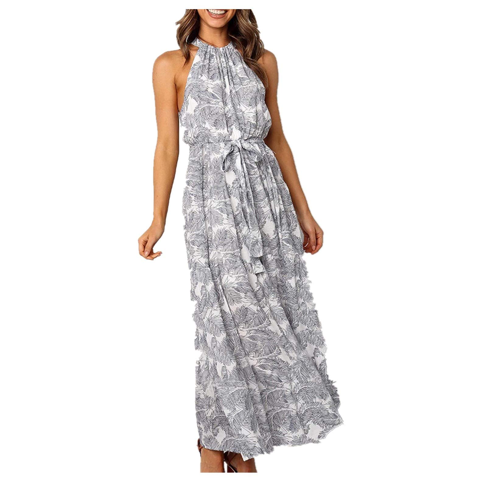 KUIOLYPOER Women's Plus Size White Maxi Dress - Flowy Spring & Summer Dress for Casual Outings, Beach Vacations, and Date Nights
