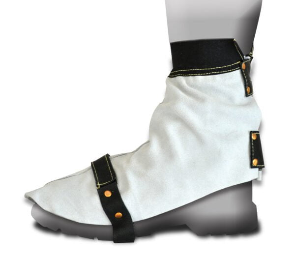 Armour® Leather Welding Spats - 3 Pairs Heat-Resistant Safety Gear for Metalworkers & Welders - Perfect for Construction, Forging & Industrial Work