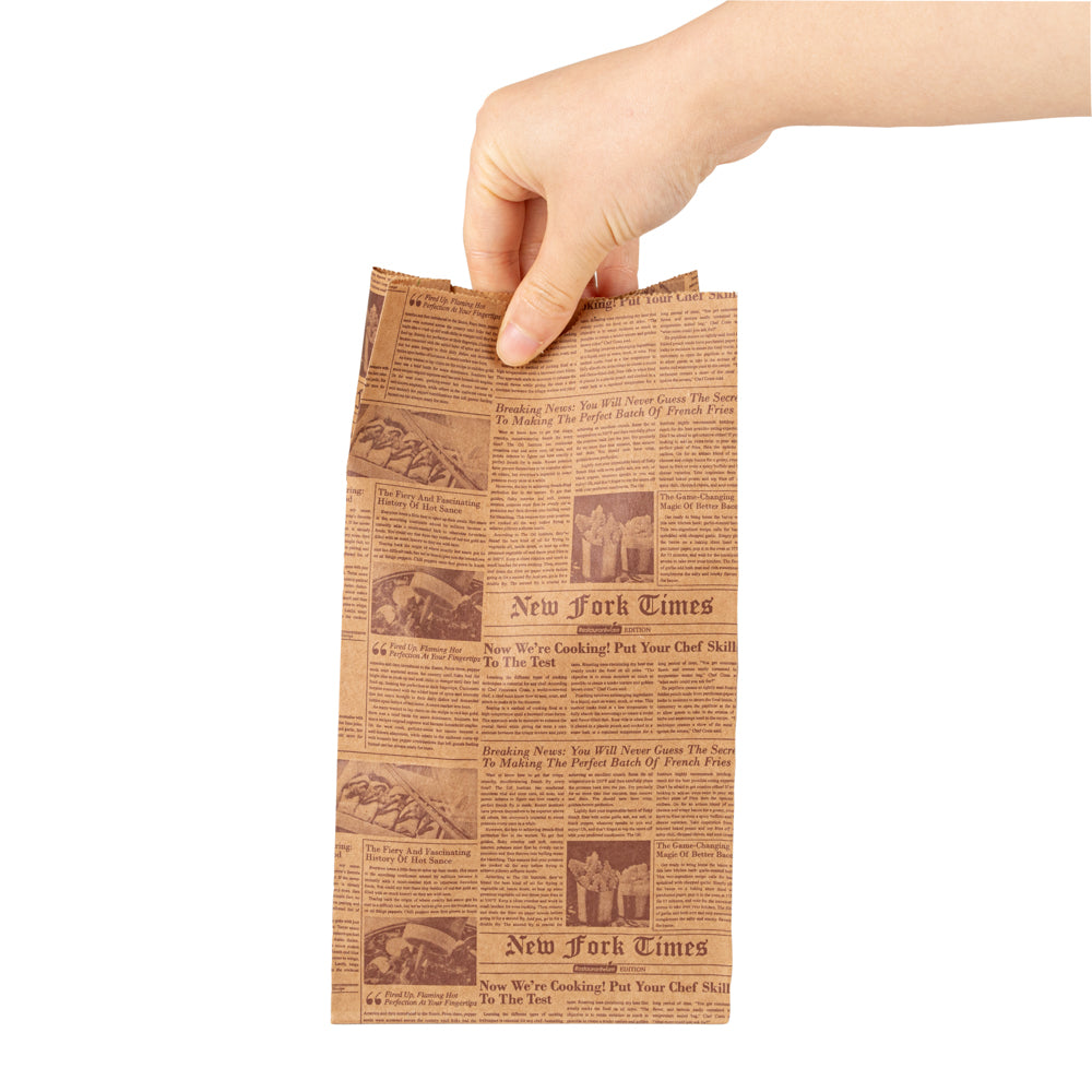Eco-Friendly Kraft Paper Bags 4 lb - 5 x 3.25 x 9.5 Inches - 100 Count Box - Perfect for Grocery, Retail & Gift Packaging - Sustainable Shopping Bags for Stores, Restaurants & Events