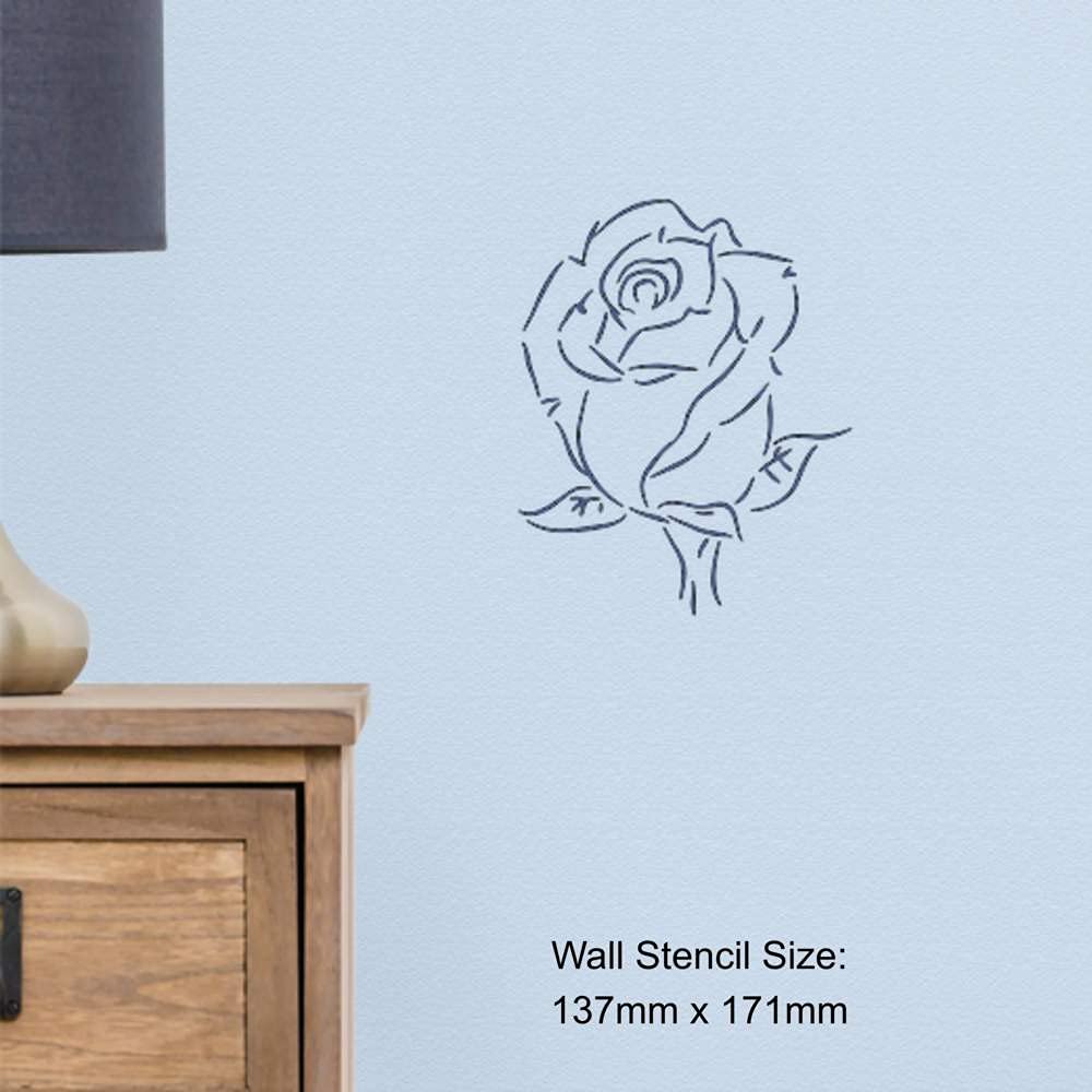 A5 Rose Wall Stencil Template - WS00004880 - DIY Home Decor for Bedroom, Living Room, Nursery & More - Reusable Painting Pattern for Creative Wall Art Projects