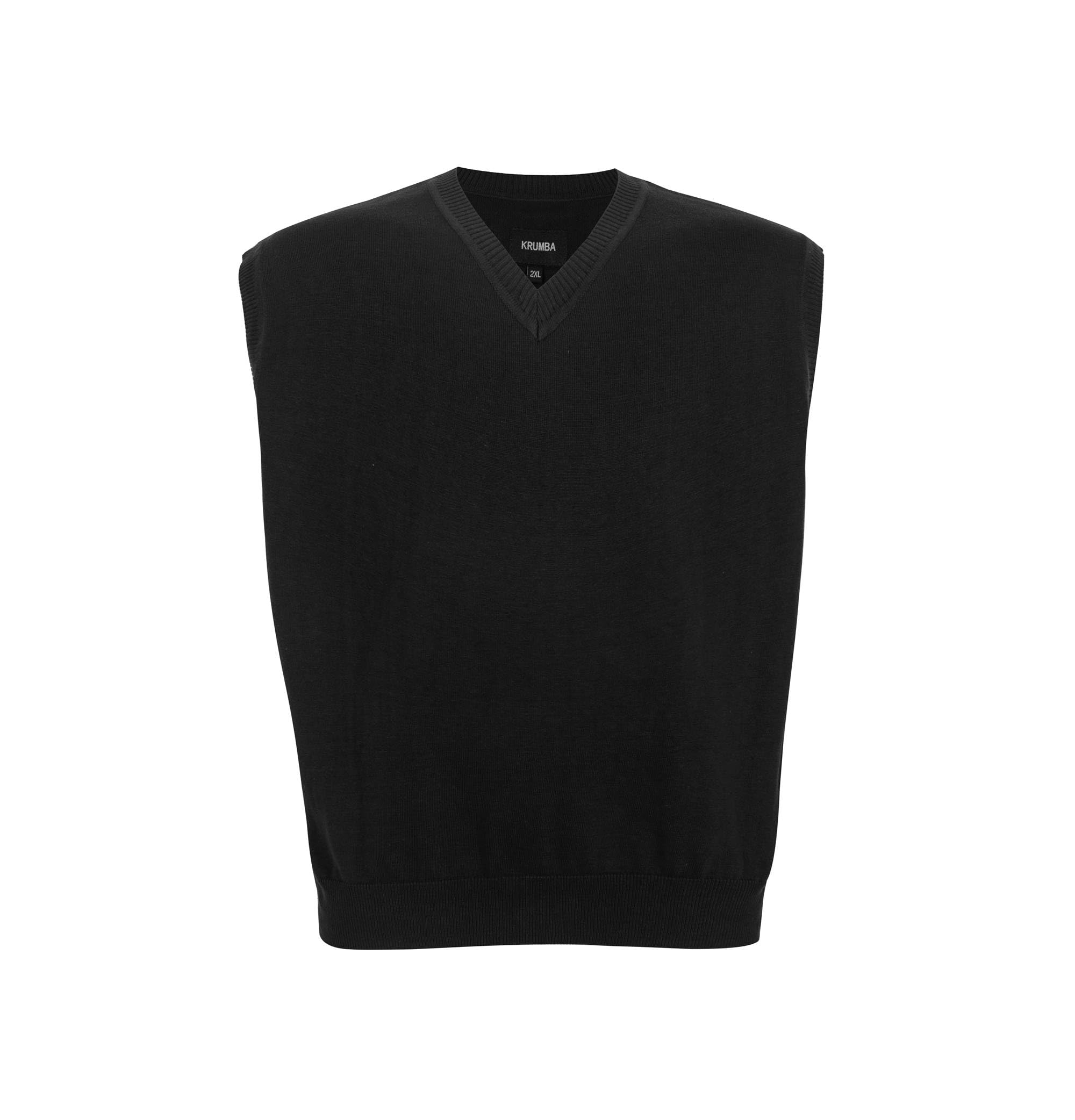 Plus Size Men's Oversized Cotton Sweater Vest - Big & Tall V-Neck Pullover for Casual Wear & Layering in Fall & Winter