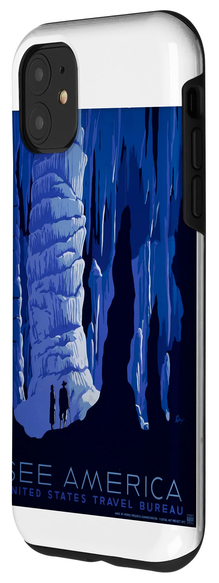 Vintage US National Parks Poster iPhone 11 Case - Durable Protective Cover for Travel & Outdoor Adventures
