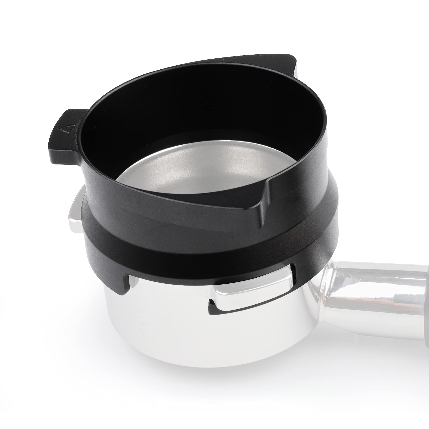 FIRJOY 54mm Espresso Dosing Funnel for Breville Barista Portafilters - Aluminum Alloy Black Coffee Accessory - Perfect for Mess-Free Espresso Grounds Transfer & Tamping