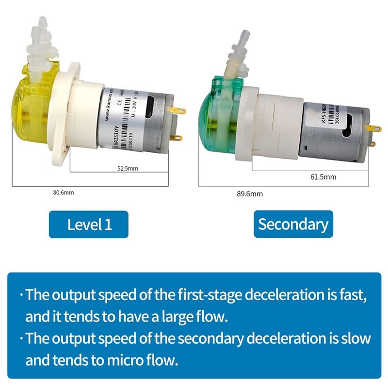 Submersible Sump Pump KFS Mini 6V/12V/24V DC Brush Motor Peristaltic Water Transfer Pump - 12V with Two Speed Gears (Color: B06) | Ideal for Aquariums, Hydroponics & Small Water Circulation Systems