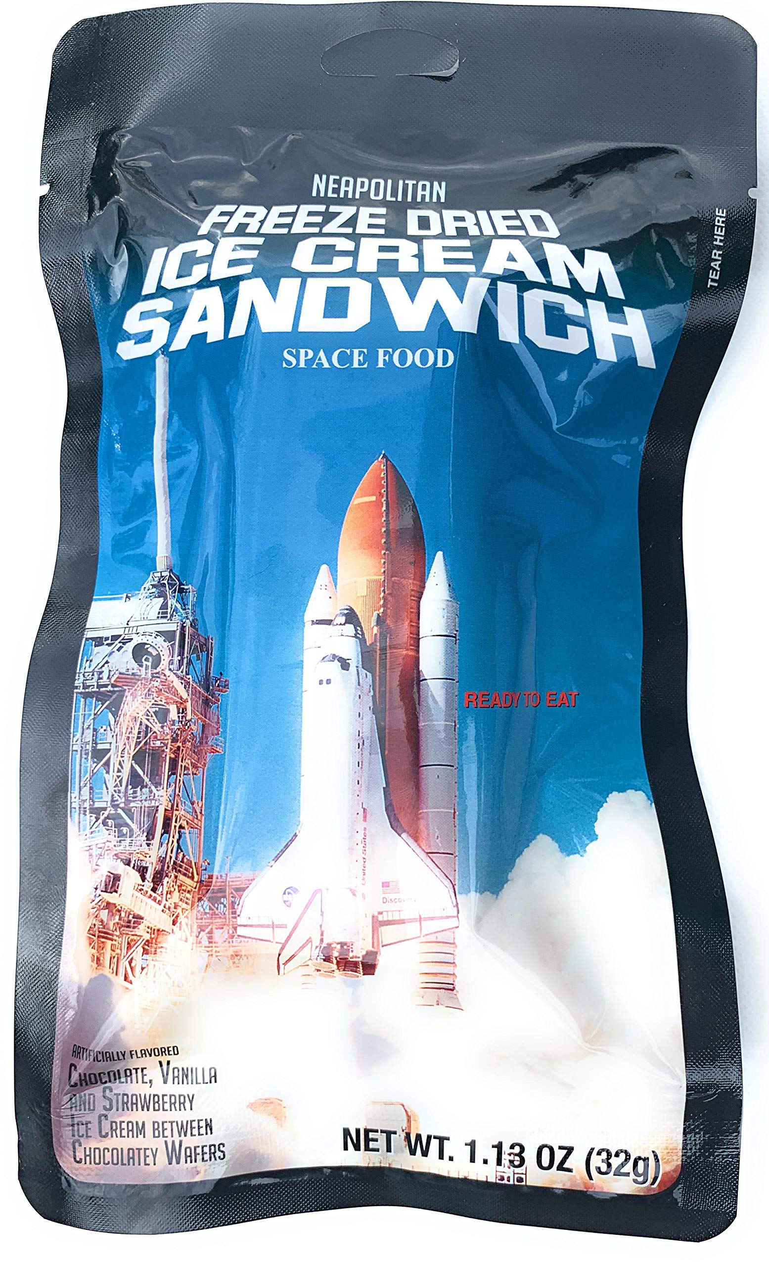 Freeze-Dried Ice Cream Sandwich - Neapolitan Flavor (Chocolate, Vanilla, Strawberry) - 3 Pack - Perfect for Camping, Hiking & Space-Themed Parties - LuvyDuvy Brand