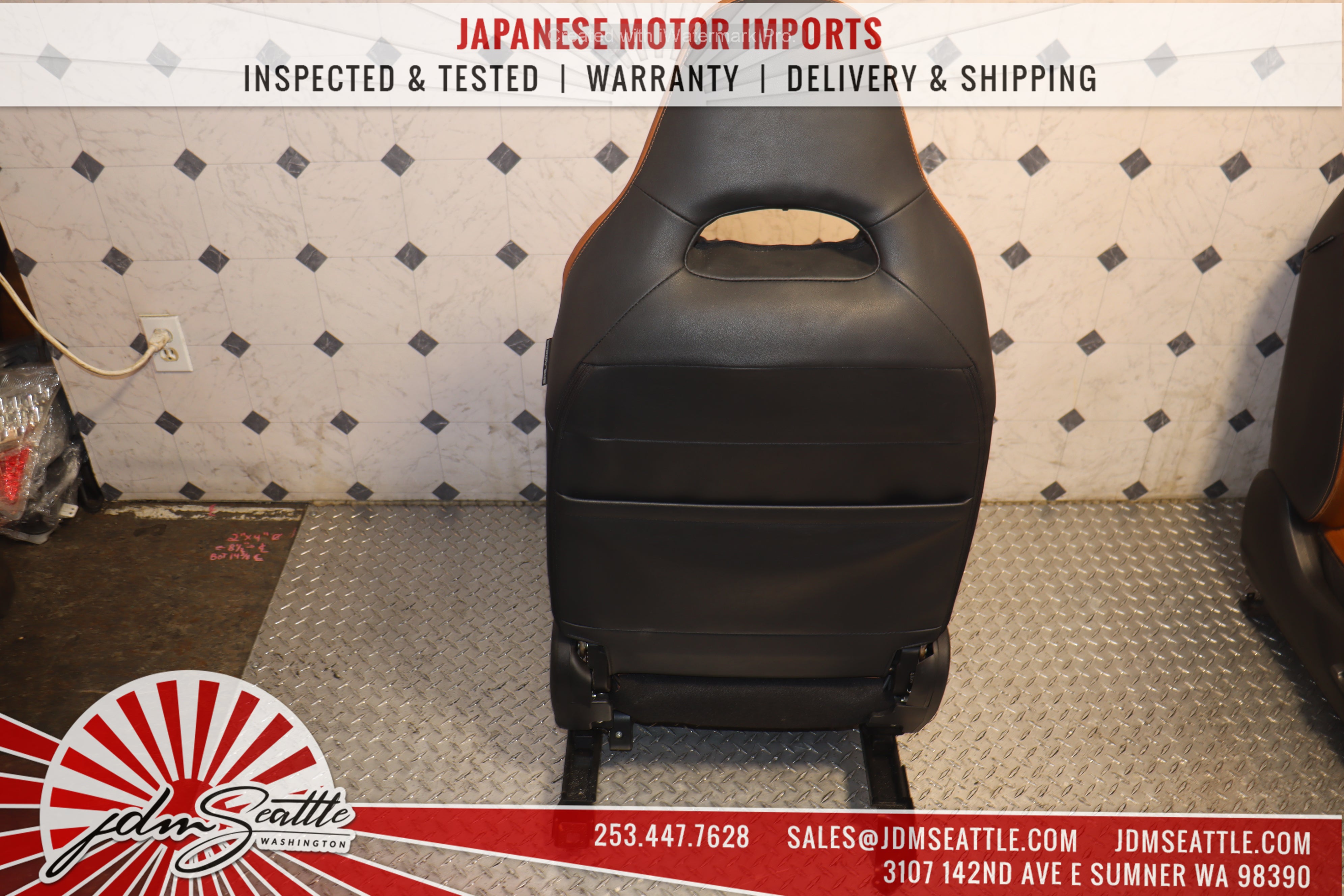 2008-2014 Subaru Impreza WRX STI Premium GRB GVF Complete Leather Power Seats Set with Steering Wheel - Front & Rear Seats for JDM Car Enthusiasts | Perfect for Upgrades & Restorations