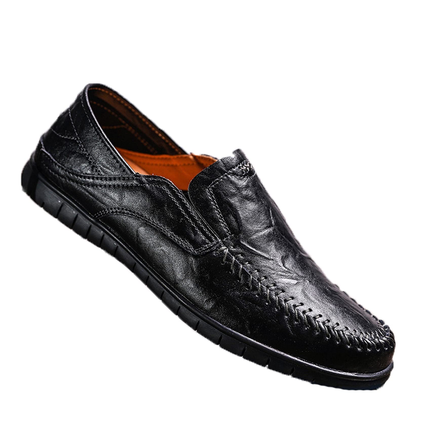 **Men's Casual Slip-On Driving Shoes - Lightweight Leather Loafers for Spring & Summer - Non-Slip Comfort for Outdoor Walking, Office & Travel**    *(Perfect for Commuting, Business Casual Wear & Weekend Getaways)*