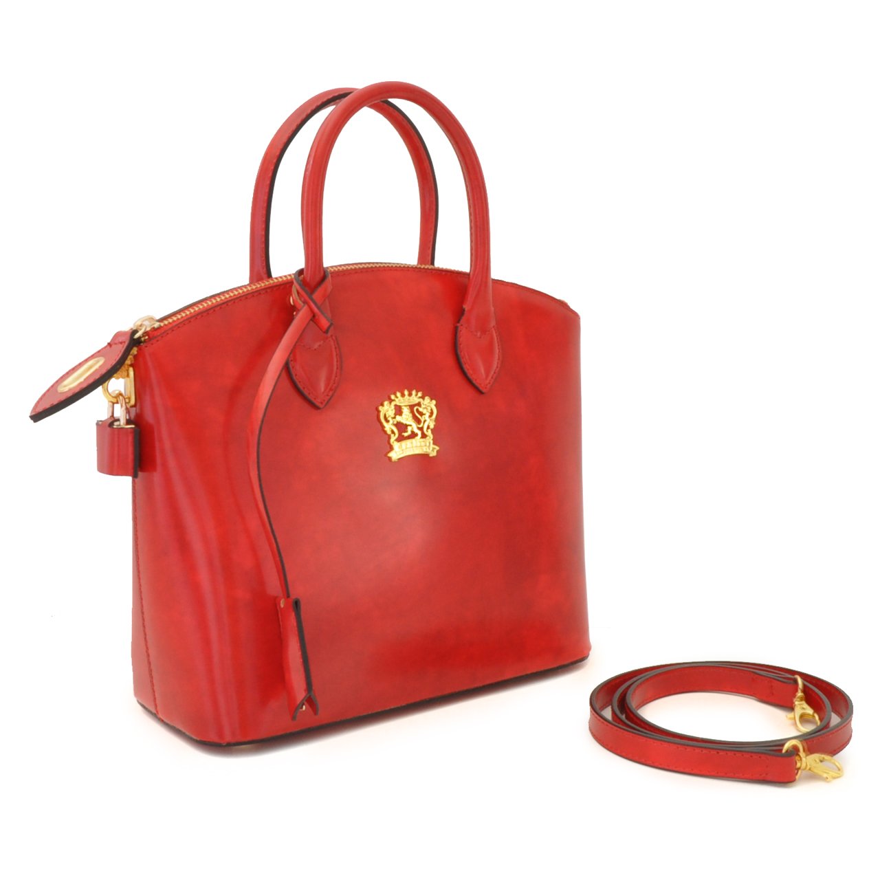 Pratesi Genuine Cow Leather Women's Handbag - Versilia Small Radica Coffee Crossbody Bag, Made in Italy | Perfect for Work, Travel & Everyday Use