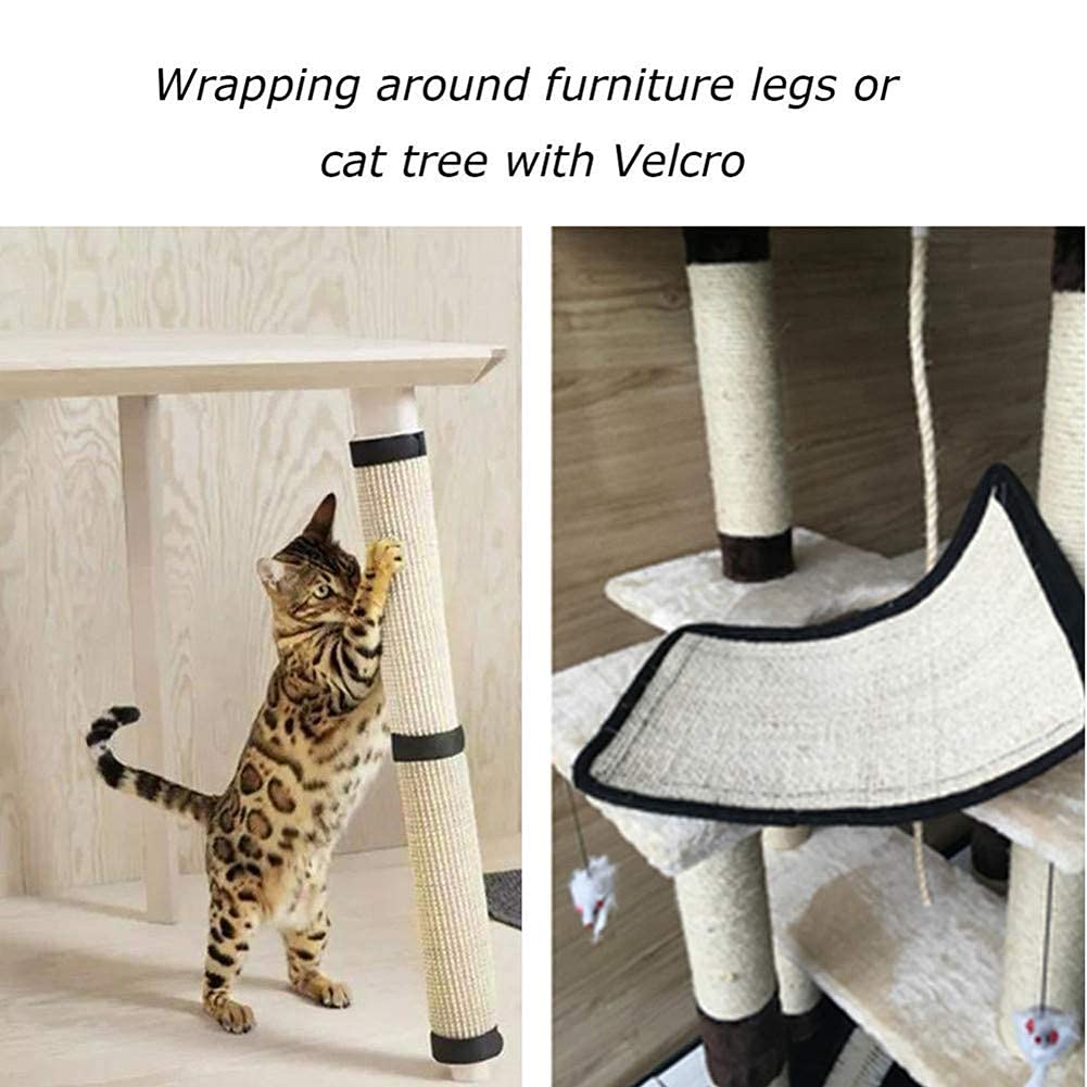 Premium Natural Sisal Cat Scratching Pad - Durable Furniture Protector for Sofa, Couch & Chair - Wall & Carpet Safe Cat Scratcher Mat - Essential Claw Grinding Solution for Happy Cats - Perfect for Home, Office & Pet-Friendly Spaces