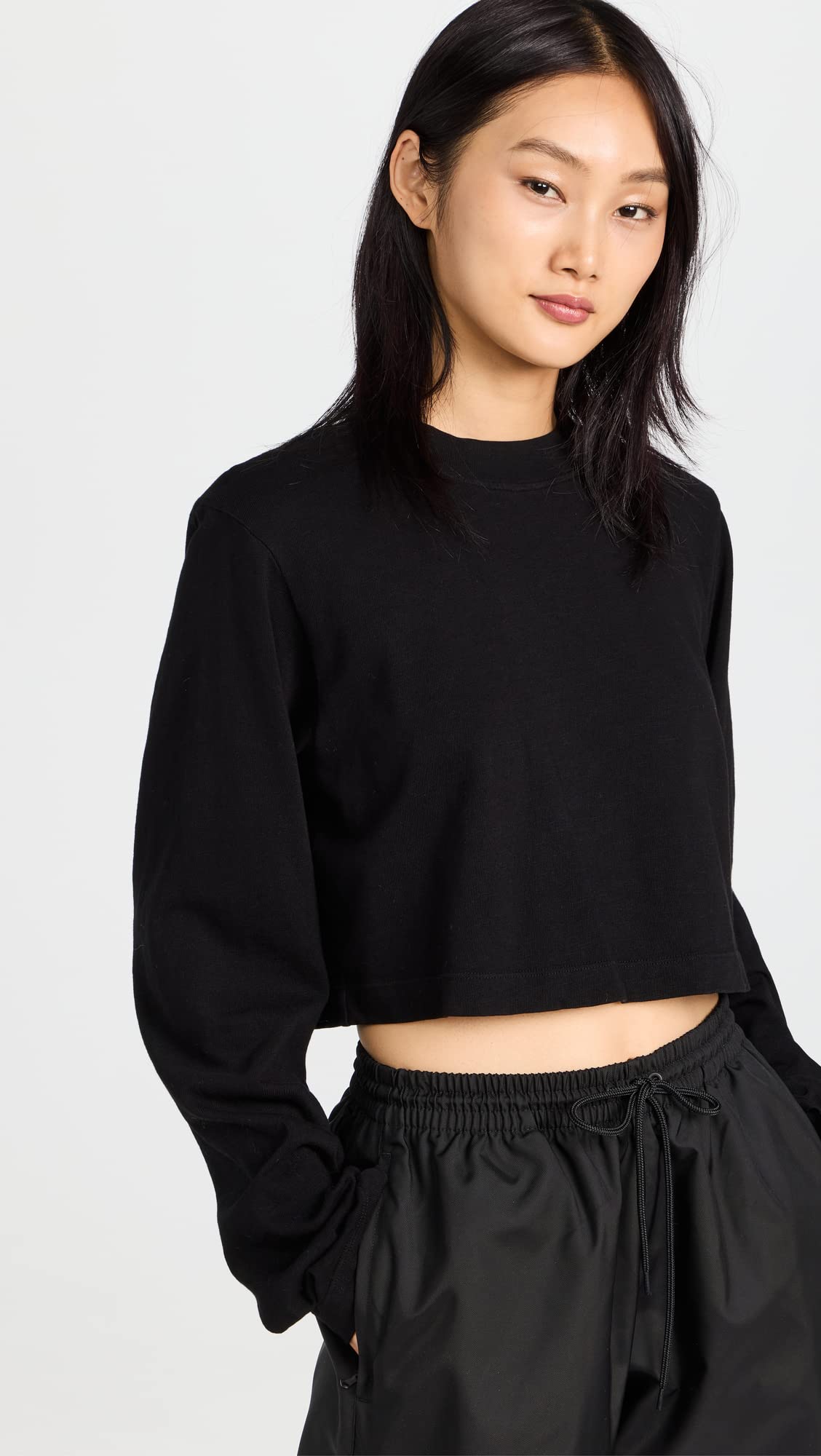 Stylish Women's Tokyo Crop Long Sleeve T-Shirt | Trendy Streetwear Top for Casual Outfits & Layering | Perfect for Everyday Wear, Dates, and Urban Fashion