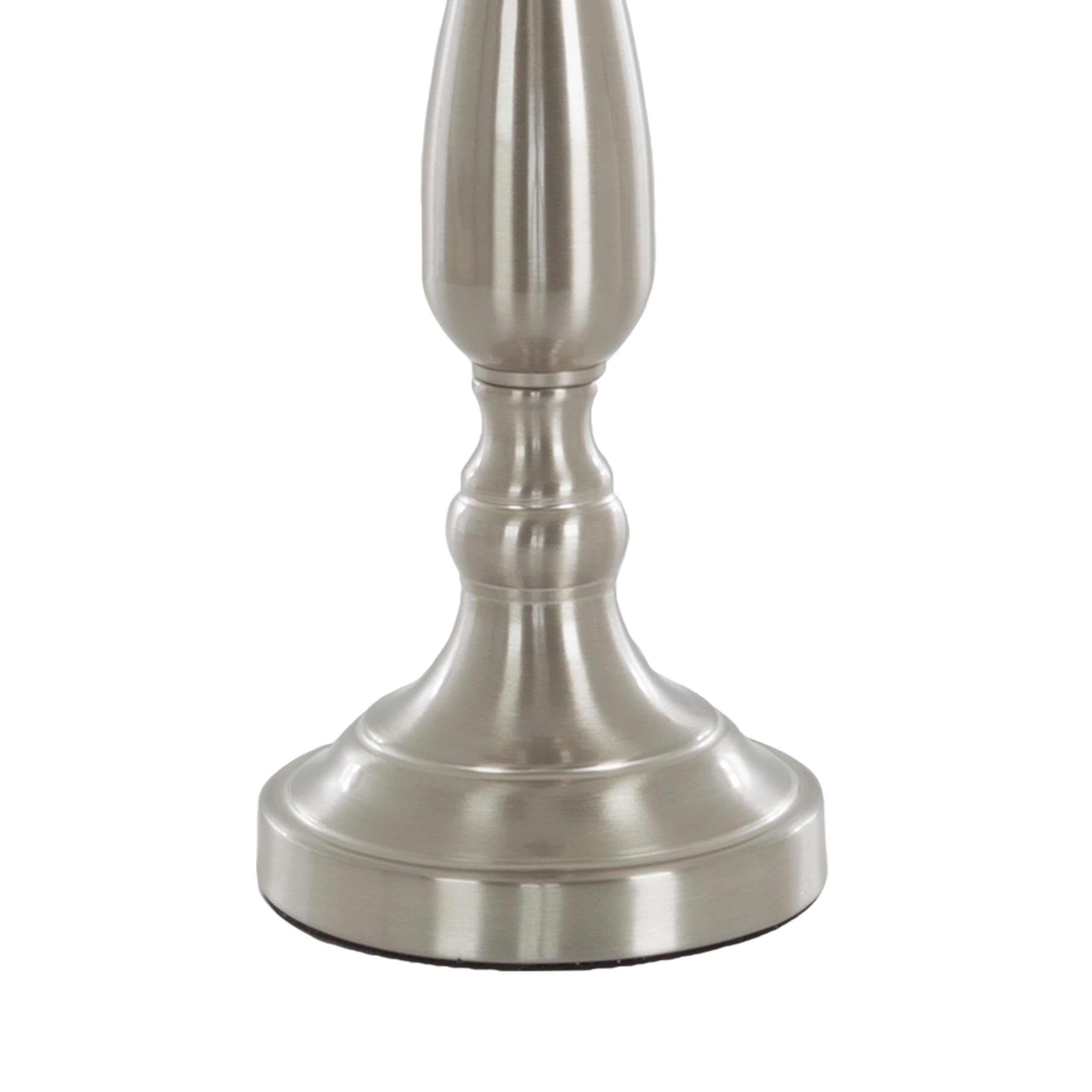 Premium Brushed Steel Table Lamps Set of 2 - Modern LED Accent Lighting for Bedroom, Living Room, Office & Entryway - Elegant Home Decor by Lavish Home | Perfect for Nightstands, Desks & Cozy Reading Nooks