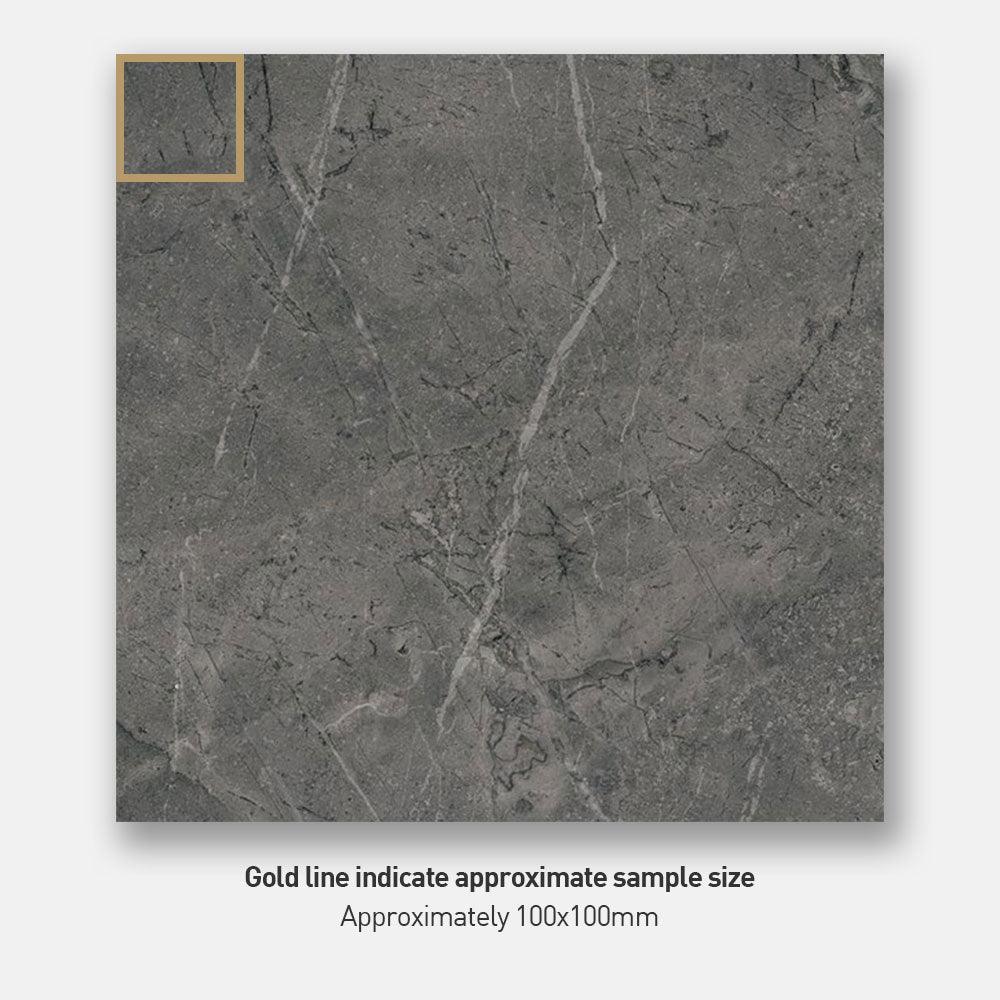 Premium Marbella Dark Grey 600x600 Polished Porcelain Tile - Elegant Flooring for Living Room, Kitchen & Bathroom Renovation