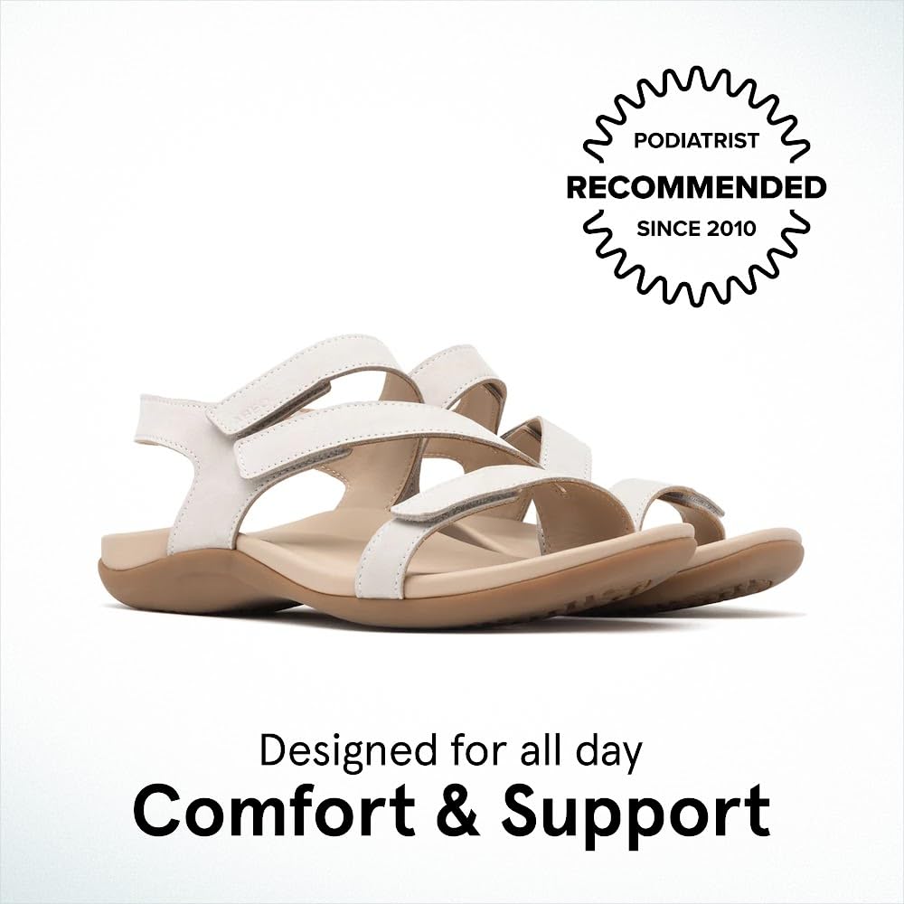 ABEO Women's Oasis Orthopedic Sandals with Arch Support - Plantar Fasciitis Relief Comfortable Wedge Heel Summer Sandals for Walking, Travel & Beach (Blue)