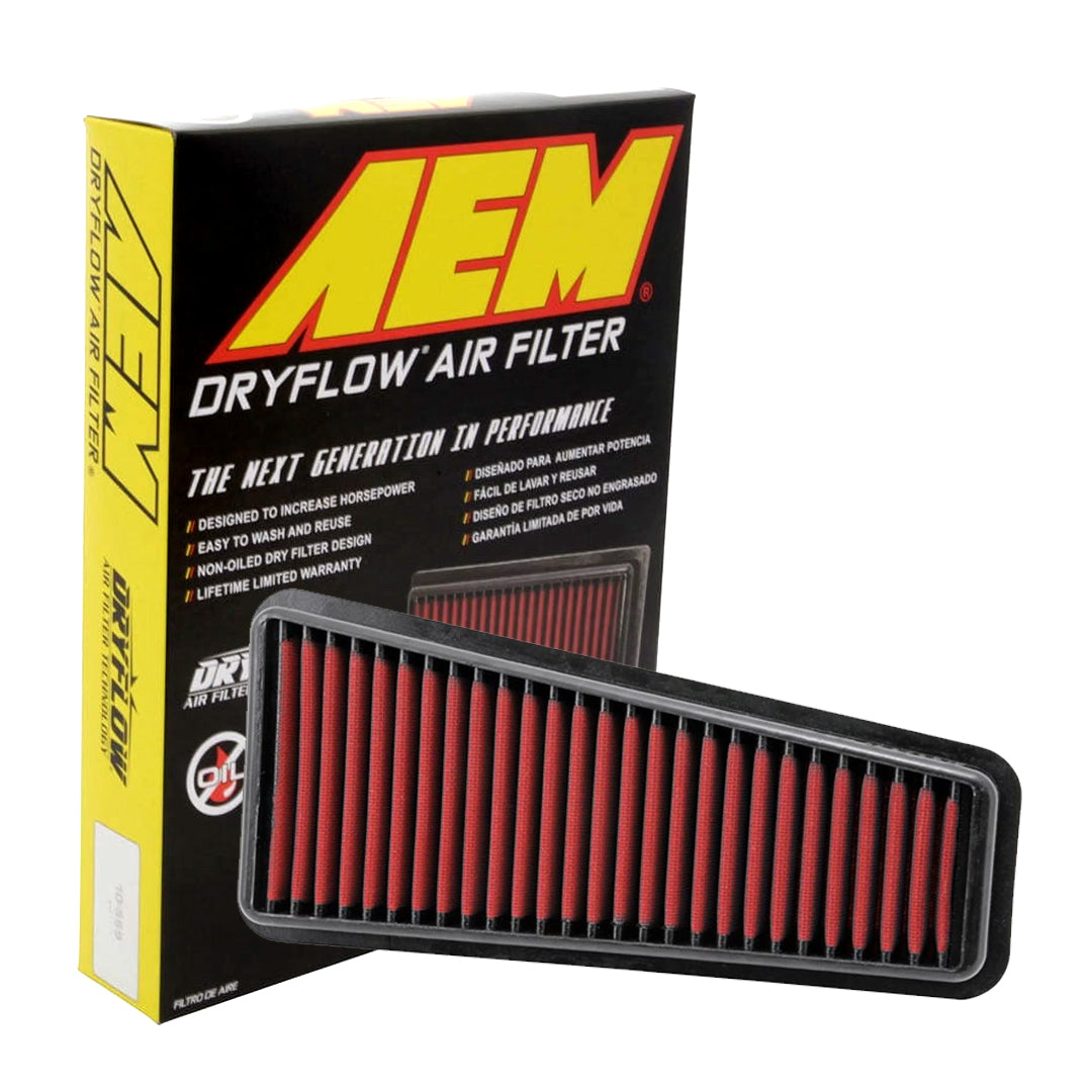 AEM 28-20281 Dryflow Washable Air Filter - High Performance Reusable Air Filter for Cars, Trucks & SUVs - Perfect for Off-Roading, Racing & Daily Driving