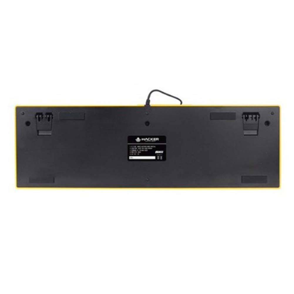 ABKO K660 Premium Arc Edition Waterproof Gaming Keyboard - Kailh Optical Switches, Rainbow LED Backlit, Quick Swap, Full Water Resistance, N-Key Rollover, English/Korean Layout (Yellow) - Perfect for Esports, Streaming & Office Work