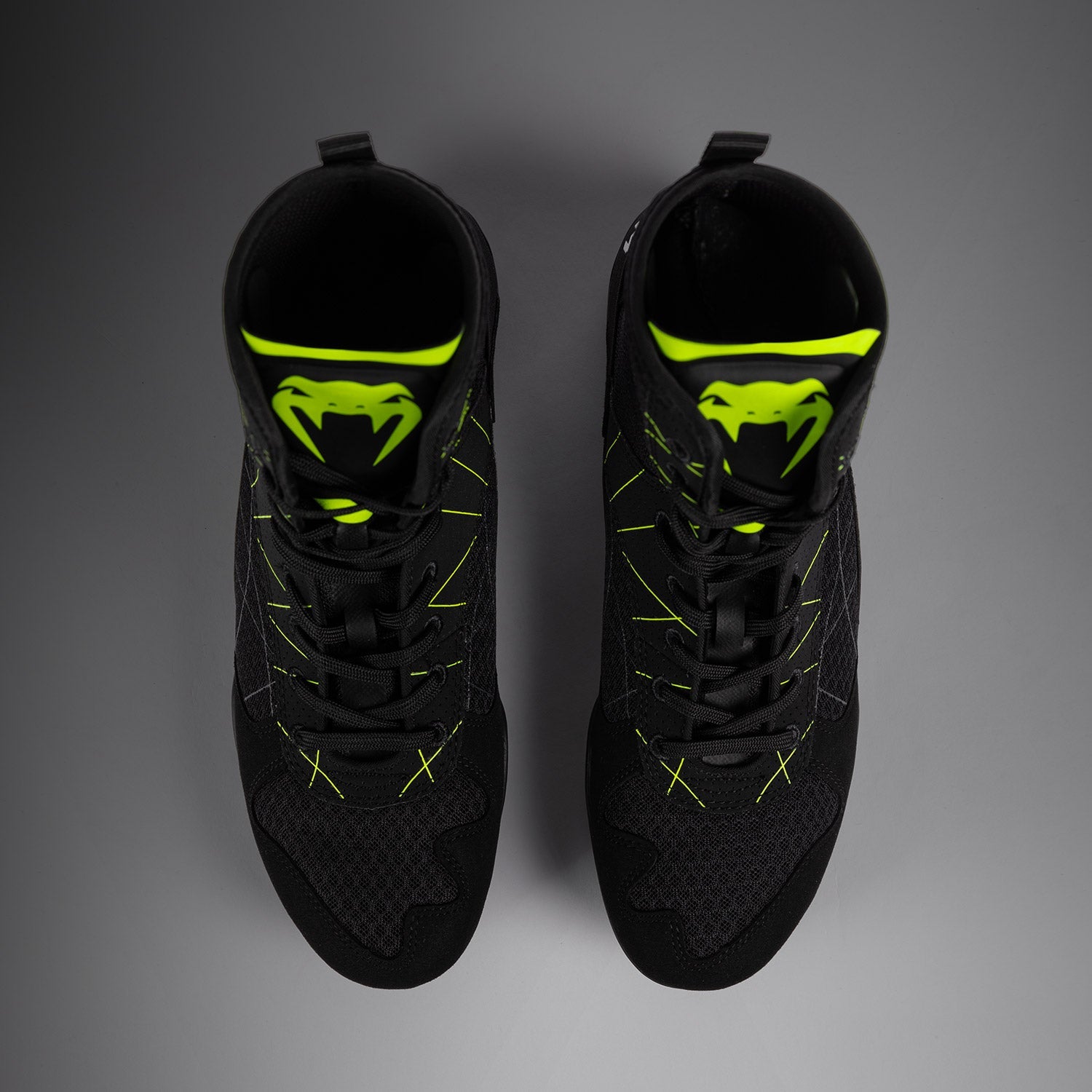 Venum Training Camp 4.0 Boxing Shoes for Men & Women - Black/Neon Green - Lightweight MMA & Kickboxing Footwear for Training & Competition