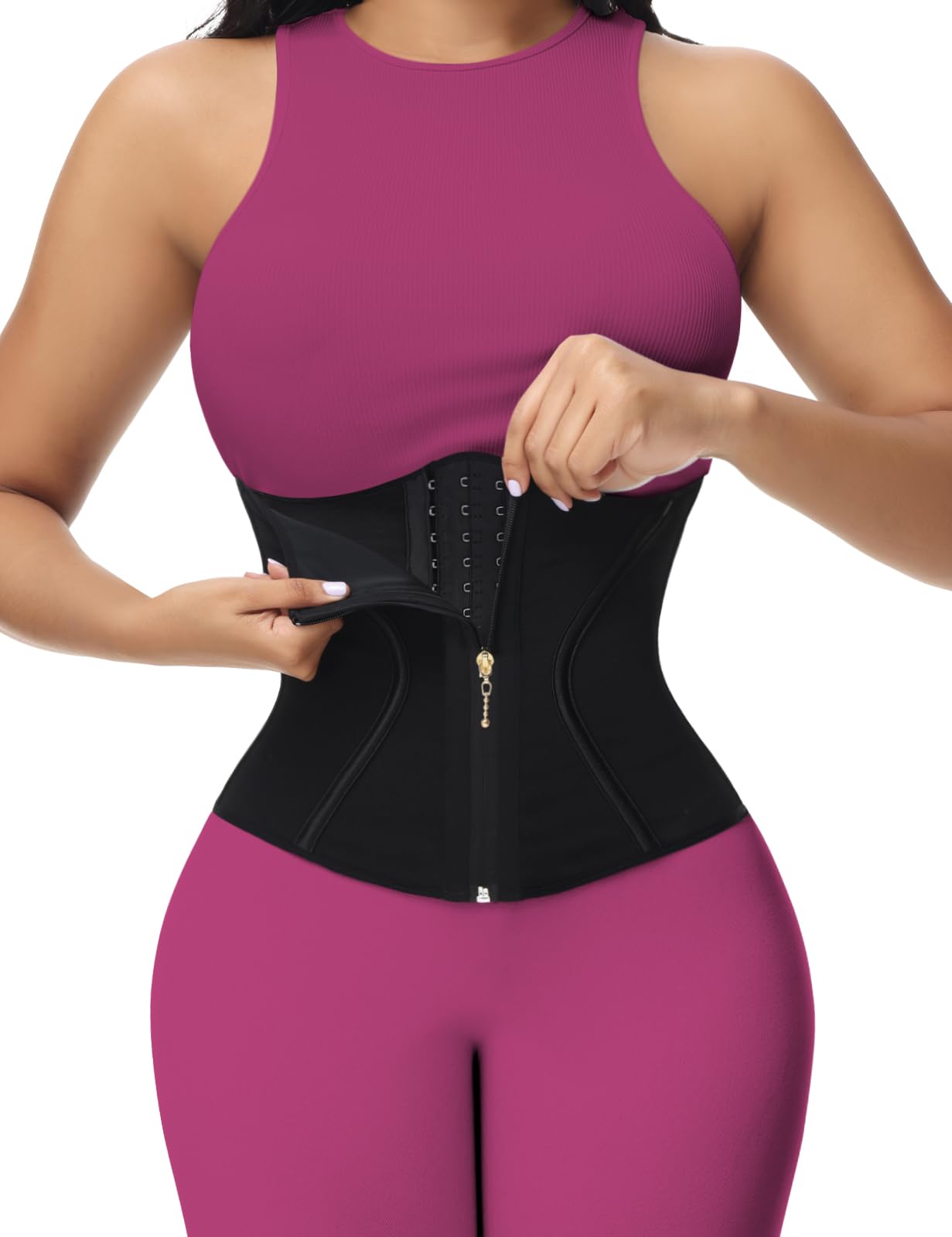 SHAPSHE Women's Waist Trainer Corset - Tummy Control Shapewear for Short Torso, Workout Waist Cincher & Hourglass Body Shaper - Perfect for Gym, Postpartum Recovery & Everyday Slimming