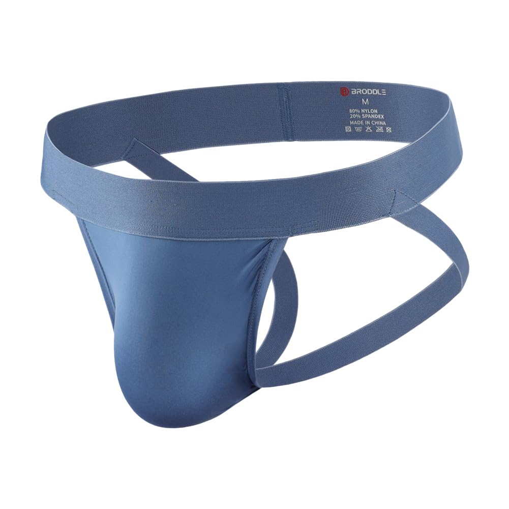 BRODDLE Men's Jockstrap - Stretchy Nylon Pouch Athletic Support Underwear for Workout & Sports | Comfortable Performance Support for Running, Gym & Active Lifestyle
