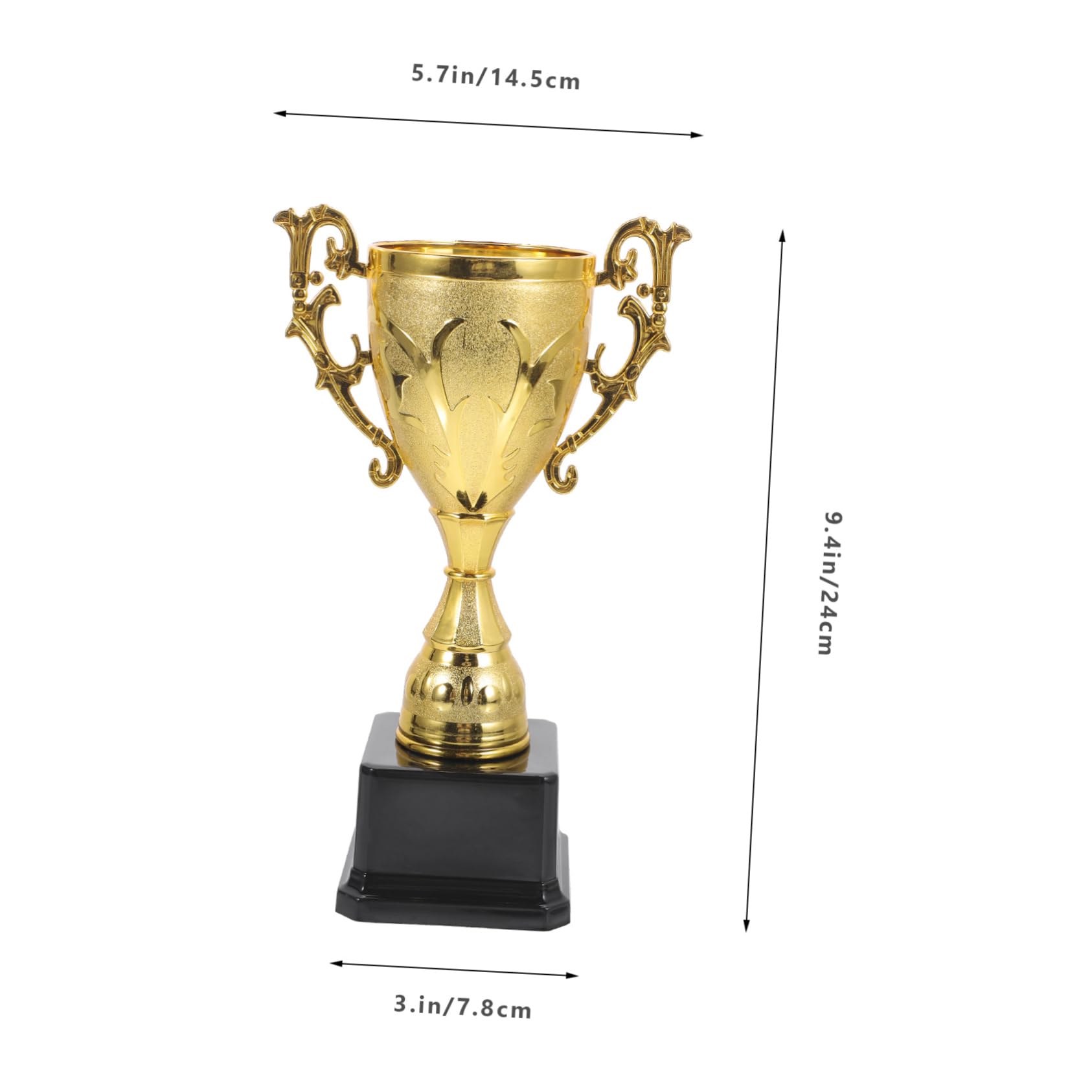 BELLIFFY Kids Plastic Soccer Trophy Toy Set - Mini Champion Awards for Boys & Girls - Silver Sports Prize for Birthday Party, School Competition & Youth Soccer Tournament