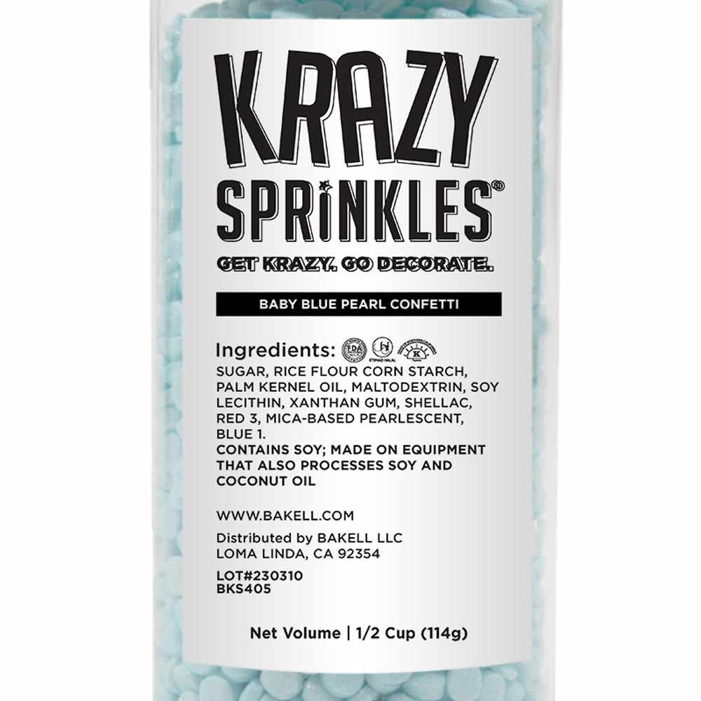 Wholesale Baby Blue Pearl Confetti Sprinkles - 24 Units per Case | Perfect for Birthday Parties, Baby Showers & Wedding Decorations