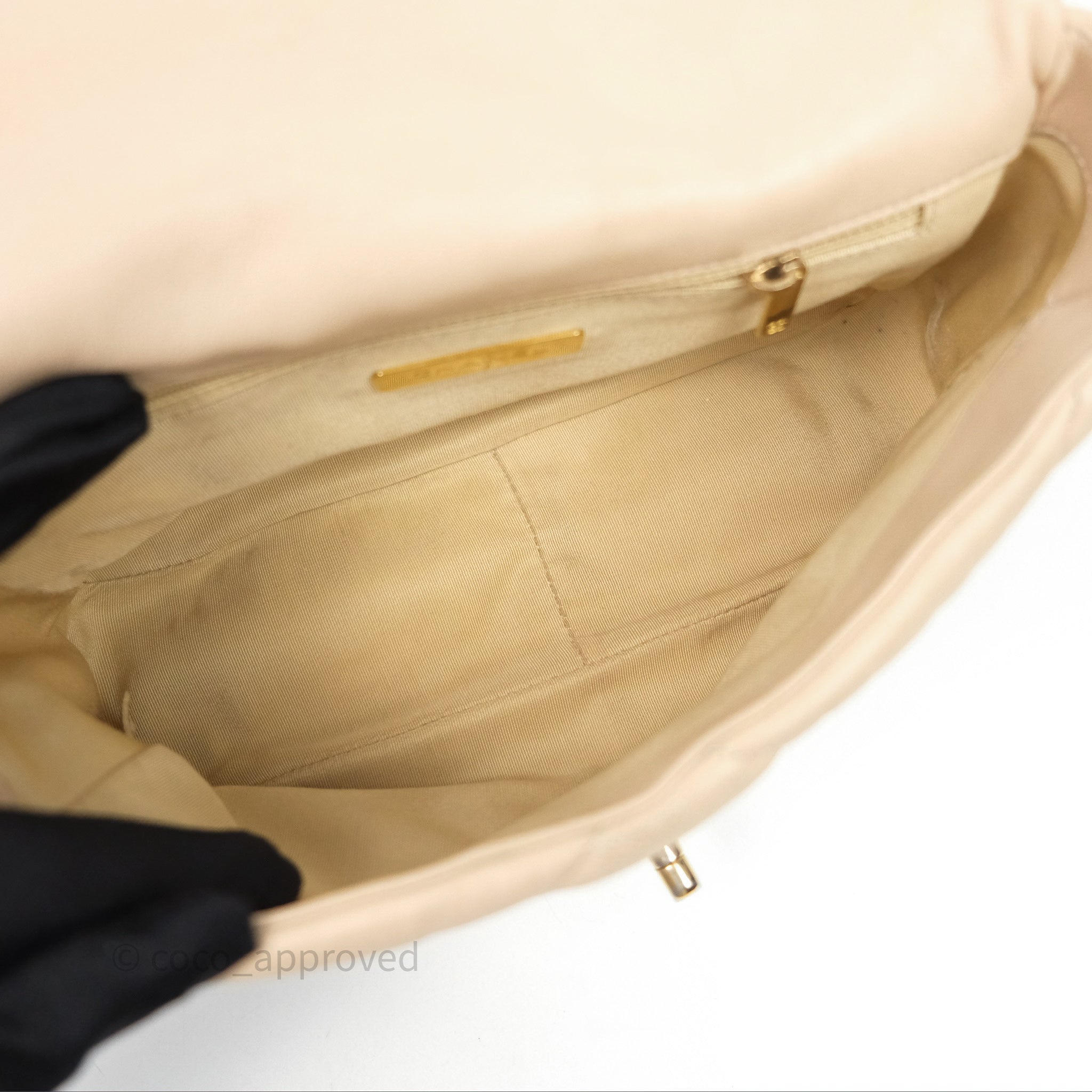 Chanel 19 Small Beige Mixed Hardware Flap Bag - Luxury Designer Handbag for Women | Perfect for Everyday Use, Work & Special Occasions
