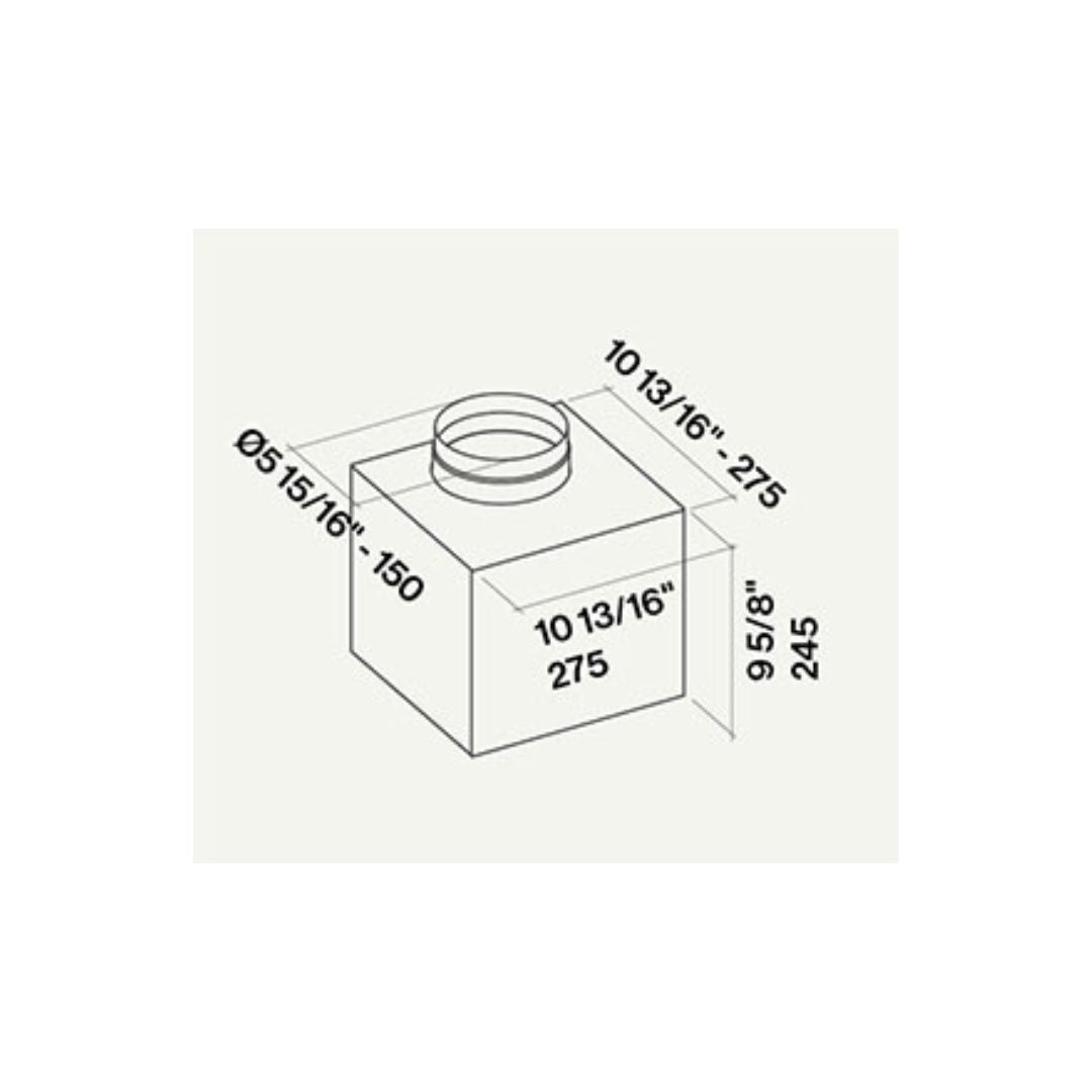 Falmec 600 CFM Internal & In-Line Range Hood Motor (KACL.798#21F) - Powerful Kitchen Ventilation for Smoke & Odor Removal
