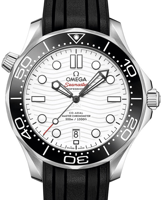 Omega Seamaster Professional Diver 300M Men's Watch - Stainless Steel & Ceramic Bezel - Waterproof Luxury Watch for Diving, Swimming & Formal Occasions