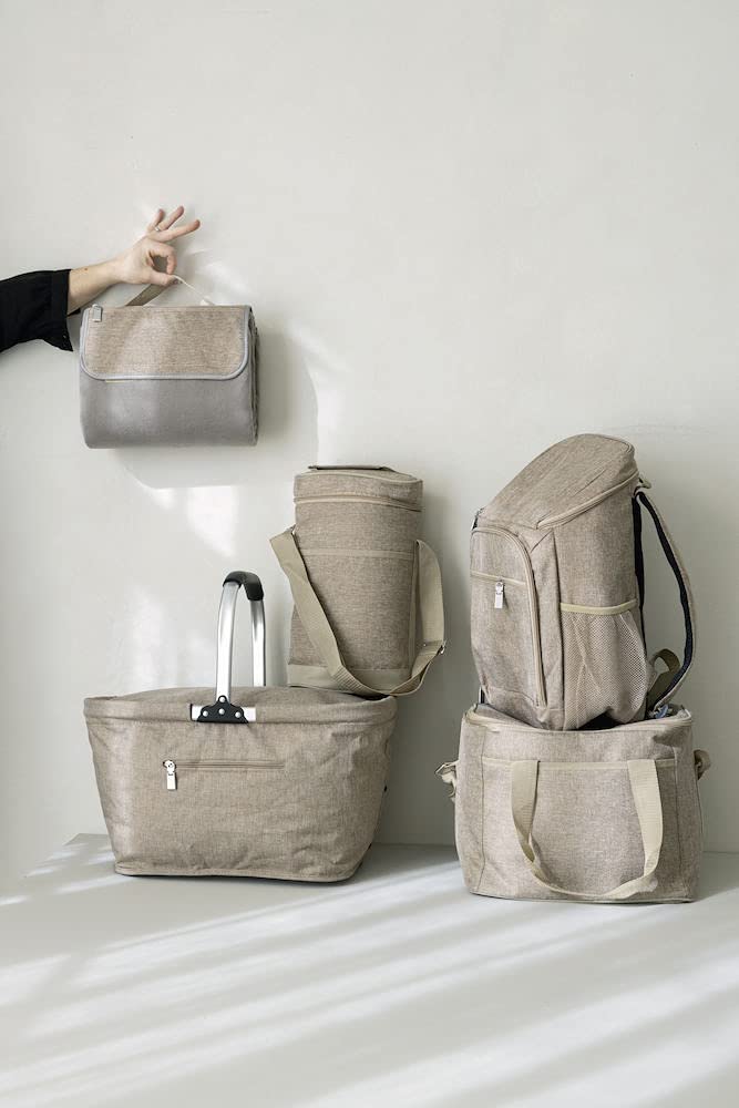 Sagaform Nautic Insulated Cooler Bag - Premium Linen Picnic & Beach Cooler for Outdoor Parties, Camping, and Travel