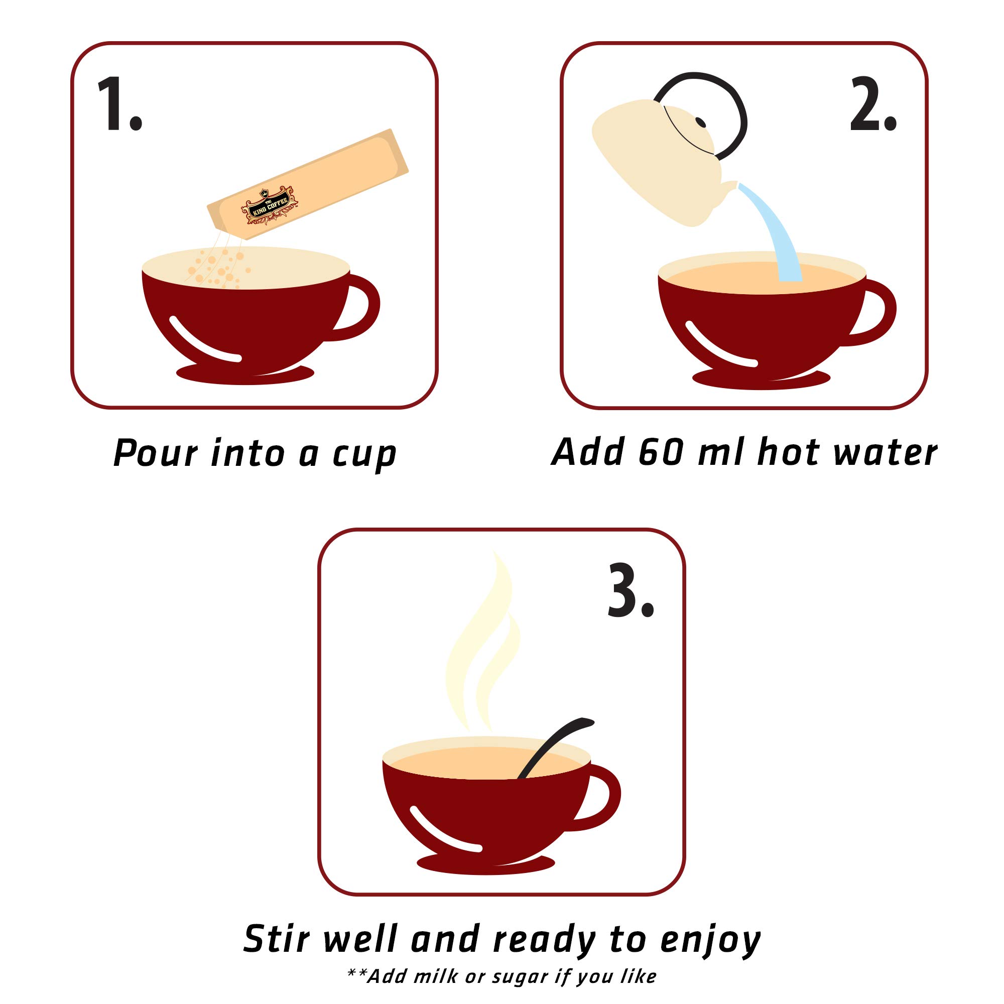 Premium Vietnamese Arabica Instant Coffee - Medium Roast Espresso Blend (15 Sticks x 2.5g, Pack of 4) | Perfect for Office, Travel & Home Brewing