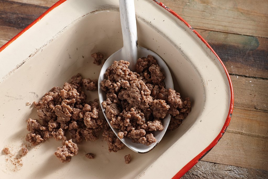 Premium Freeze Dried Cooked Ground Beef by Happy Yak - High Protein, Long Shelf Life - Perfect for Camping, Emergency Food Storage & Backpacking Meals