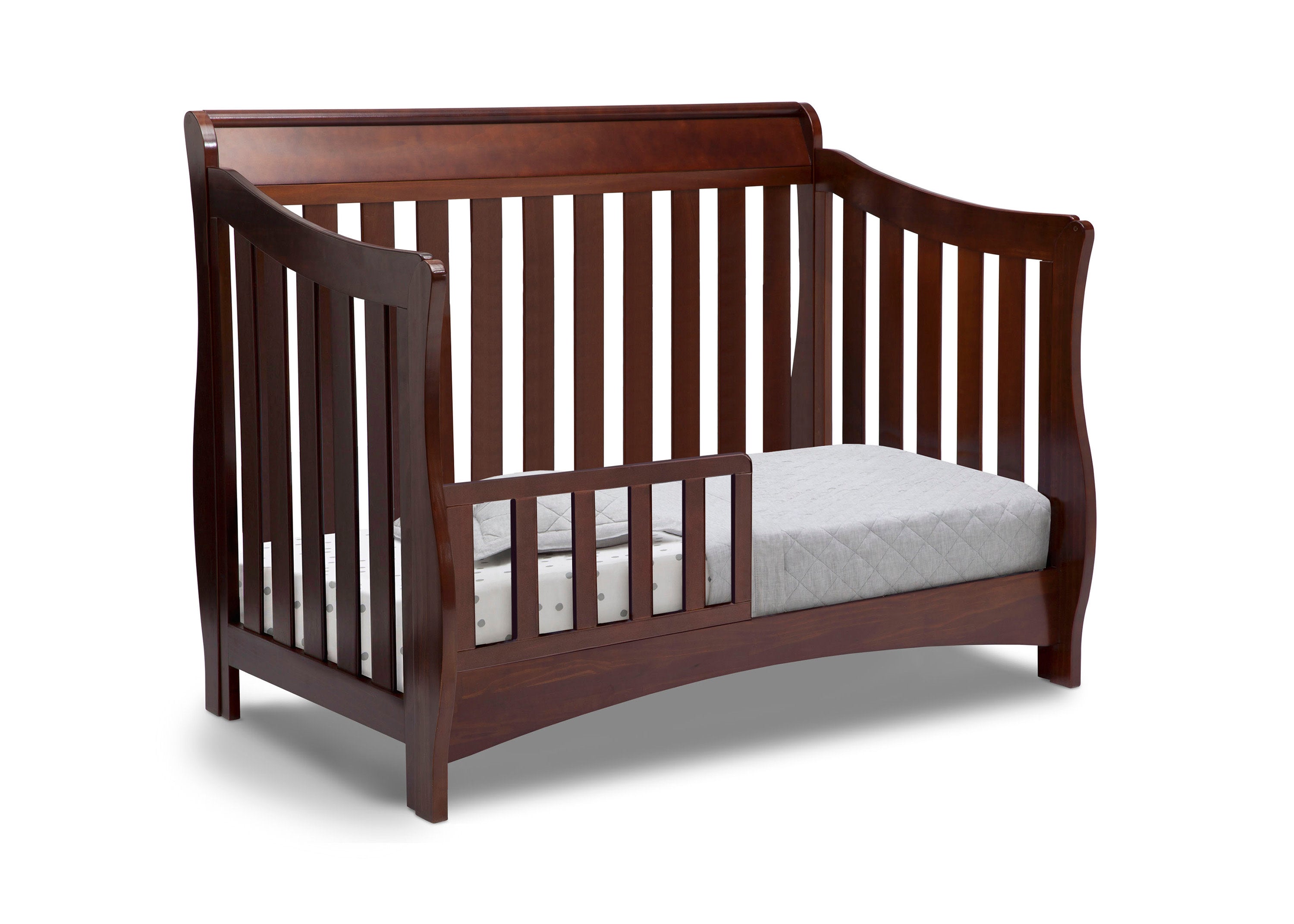 Bentley 'S' Series 4-in-1 Convertible Crib with Toddler Rail - Nursery Bed for Baby & Kids - Perfect for Newborns, Infants to Toddlers Transition