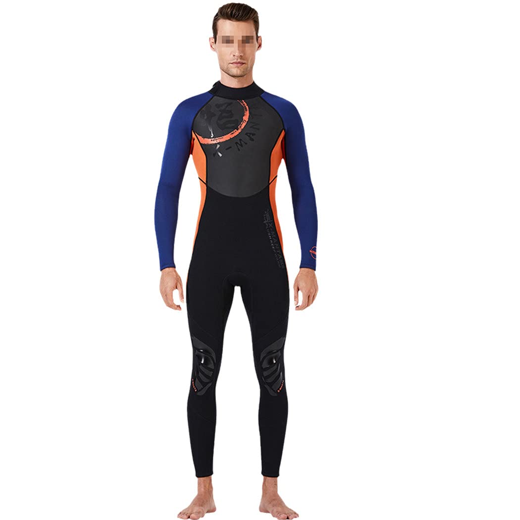 QCTZ 3mm Neoprene Wetsuit for Men - Full Body Long Sleeve Thermal Rashguard for Diving, Swimming, Surfing & Scuba - Ideal for Cold Water Sports & Water Activities