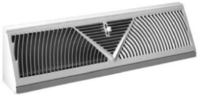 American Metal 3018W18 Steel Baseboard Diffuser - Sunburst Pattern, White, 18-inch (Pack of 12) - Perfect for HVAC Ventilation in Homes & Offices