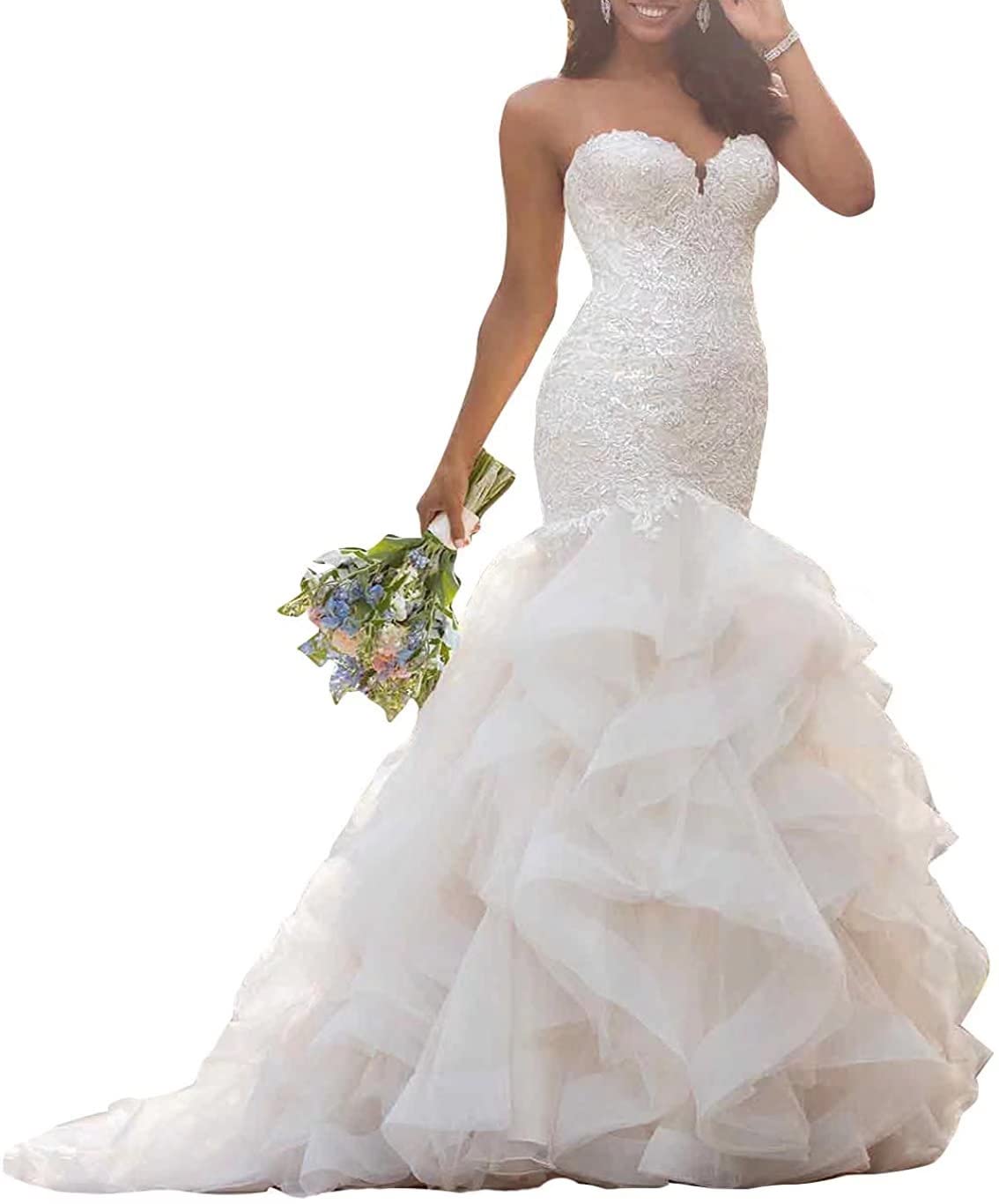 2023 Elegant Lace Wedding Dresses for Women | Beach & Destination Bridal Gowns | Perfect for Beach Weddings, Garden Ceremonies & Romantic Vows