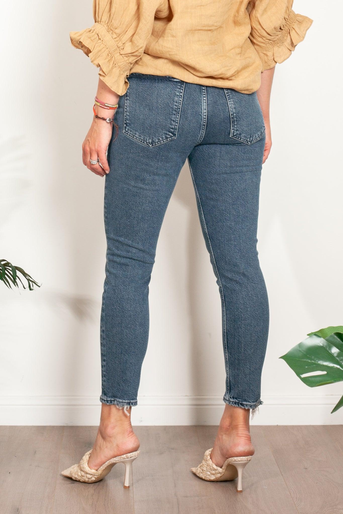 AGOLDE Nico High Rise Jeans in Drift Wash - Women's Premium Denim Pants for Casual Wear & Everyday Outfits