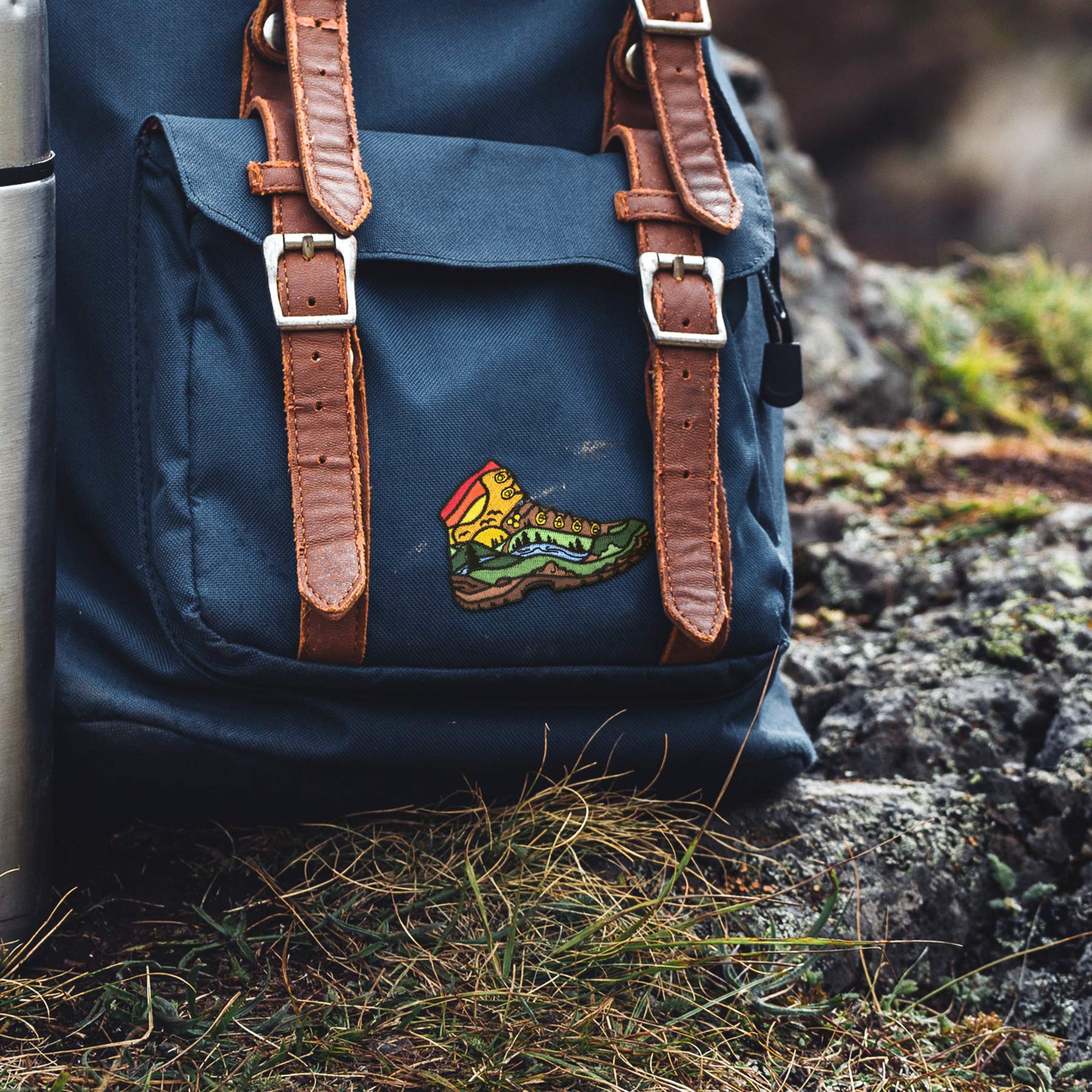 Hiked It Liked It Embroidered Iron-On Patch for Hiking Boots - Perfect for Outdoor Enthusiasts & DIY Gear Customization