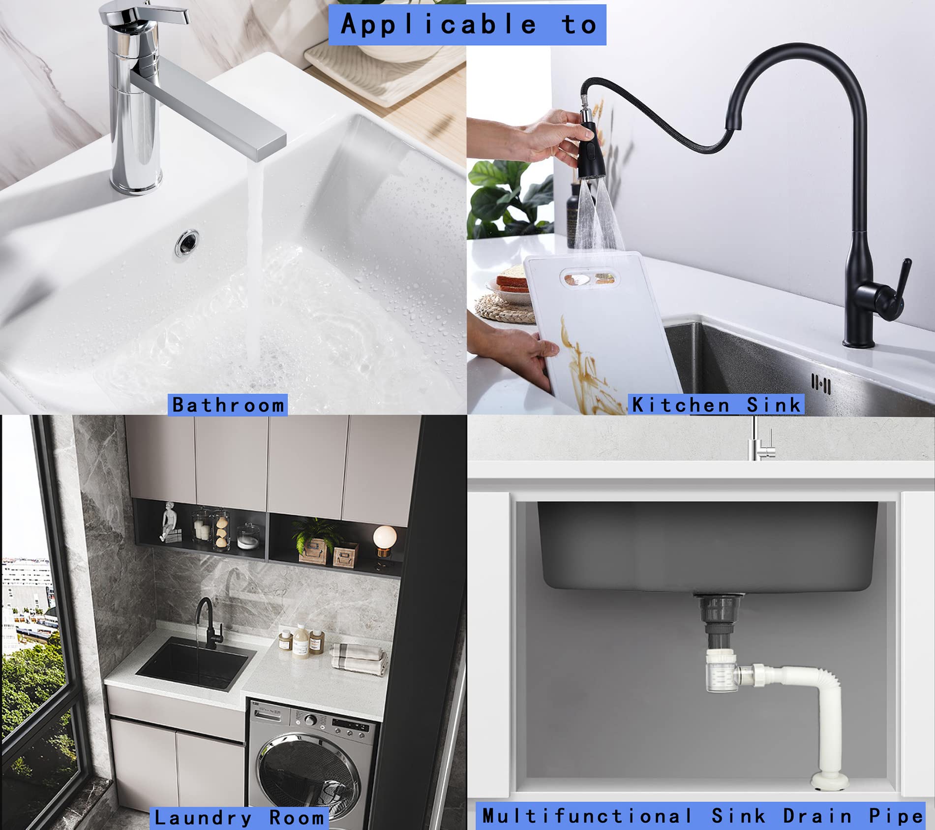 Flexible P-Trap Drain Pipe (1-1/2