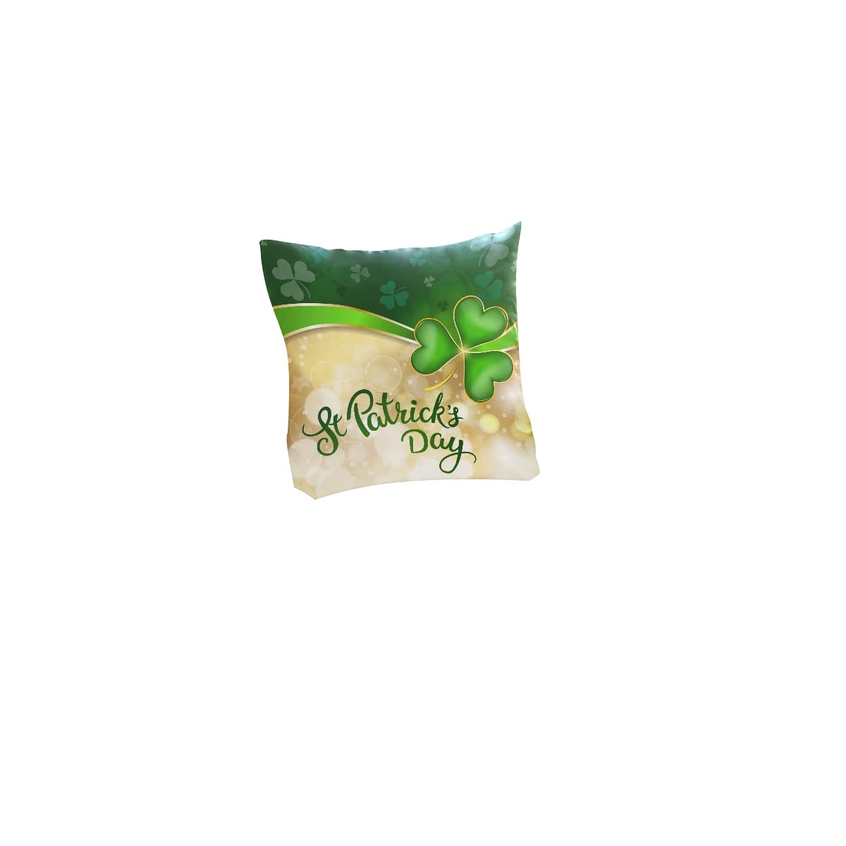 Premium 18x18 Inch Clover Pillow Cover - Decorative Square Cushion Case for Sofa, Bed & Living Room - Soft Throw Pillowcase for Home Decor, Parties & Gifts (Set of 1, Green Leaf Design) - Perfect for Cozy Nights, Housewarming & Seasonal Decor
