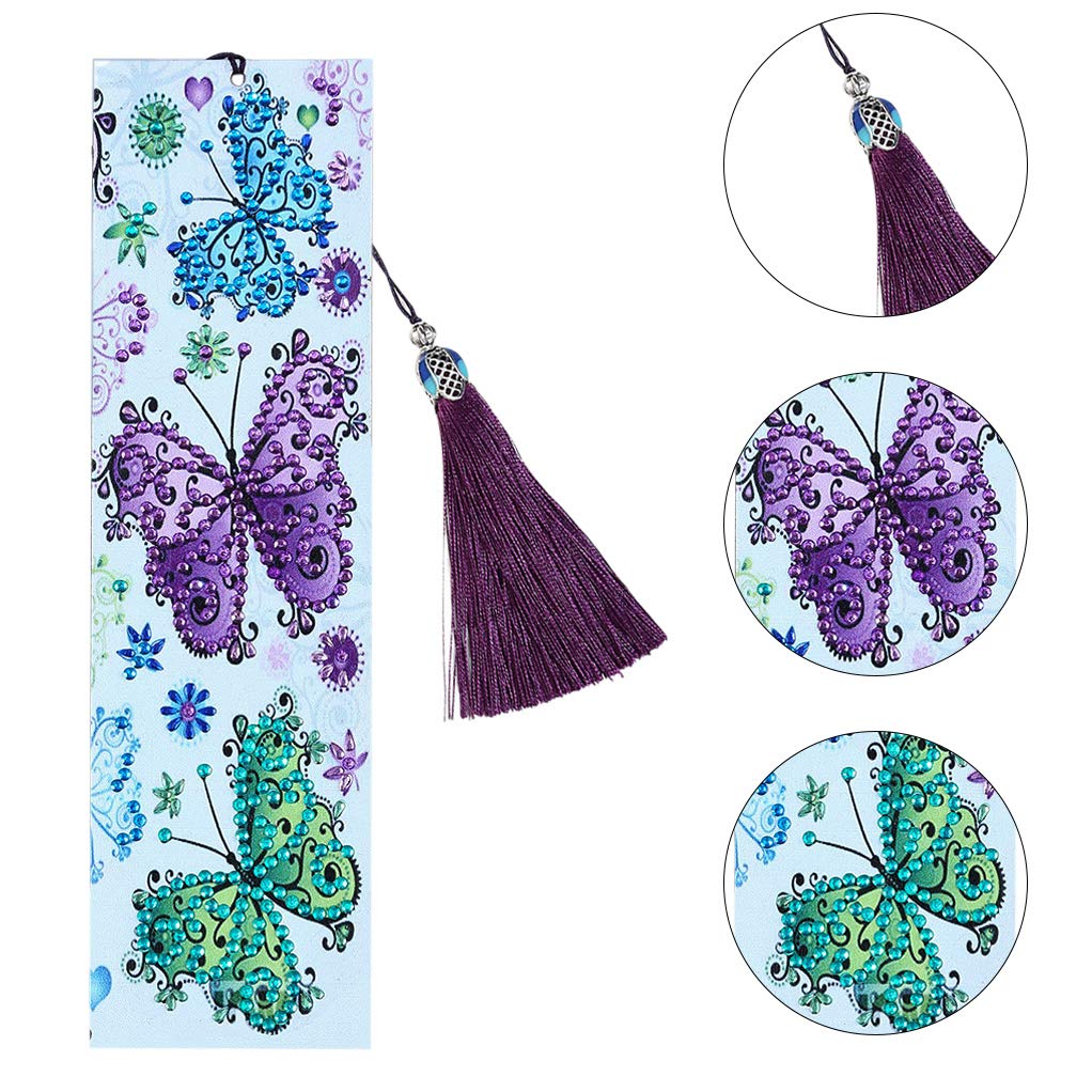 2-Pack DIY Diamond & Painting Bookmarks with Tassel - Handmade Bookmark Set for Readers - Perfect Christmas, Thanksgiving, Birthday Gifts for Book Lovers - Great for Reading, Journaling & Book Club Gifts