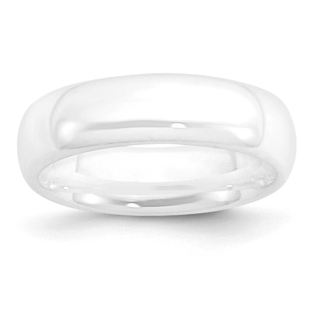 6mm White Ceramic Polished Wedding Band Ring for Men - Durable & Comfortable Wedding Ring for Groom, Engagement, Anniversary Gift - Perfect for Everyday Wear & Special Occasions