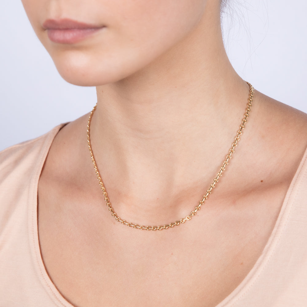 9ct Yellow Gold Belcher Chain 45cm - Elegant & Durable Jewelry for Women, Perfect for Layering, Gifts & Everyday Wear