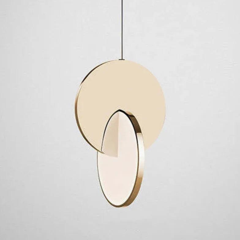 Modern Round Geometric Pendant Light - Stylish Ceiling Hanging Fixture for Living Room, Dining Room, or Bedroom Lighting