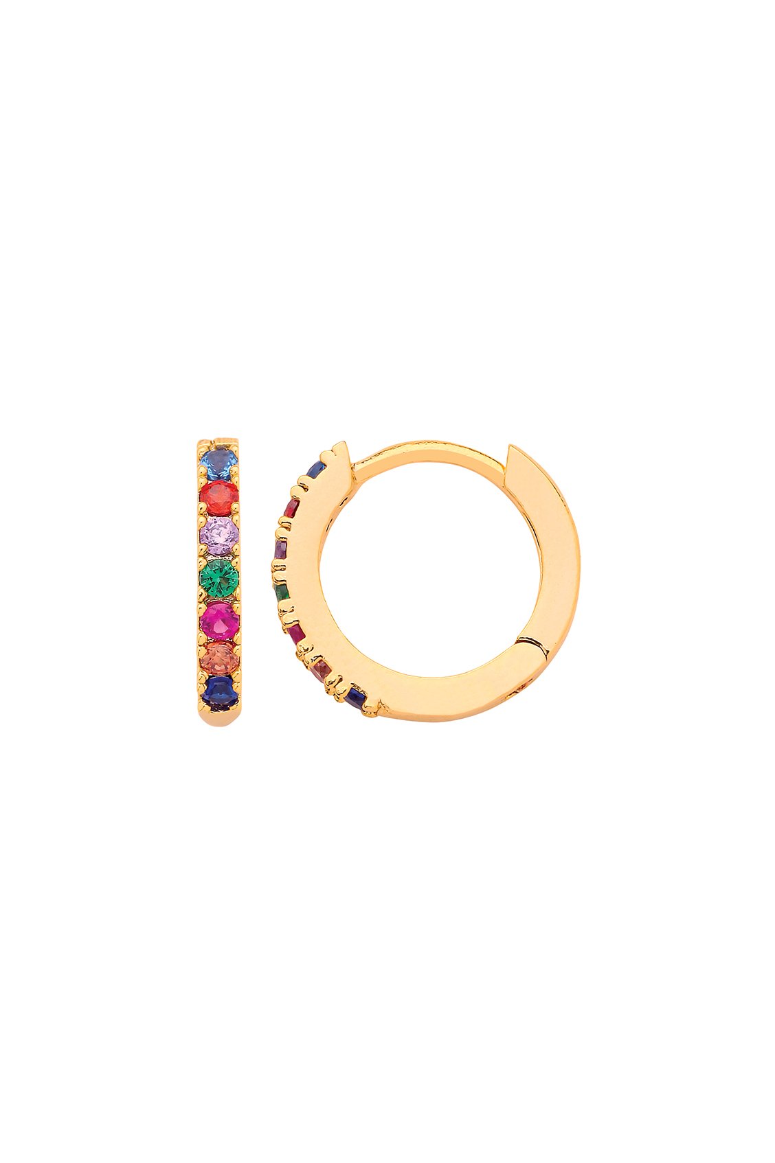 Rainbow Hoop Earrings for Women - Trendy Colorful Dangle Earrings for Everyday Wear & Party Outfits