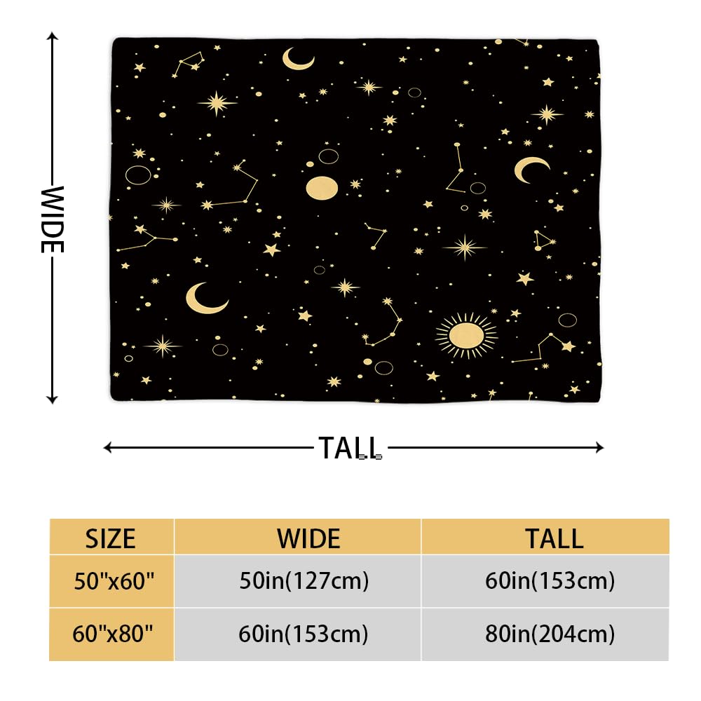 Galaxy Print Flannel Fleece Throw Blanket - Lightweight Cozy Plush Blanket for Bedroom, Living Room, Sofa & Couch - 50