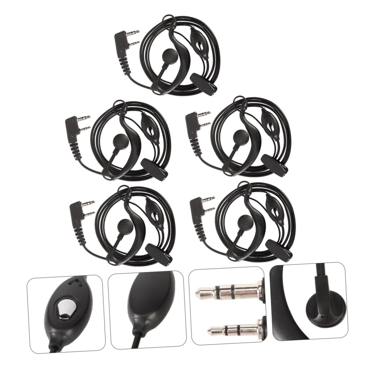 Hoement Pack Radio Earpiece Headset - Noise Cancelling Two-Way Communication Headset for Security, Construction & Event Staff - Ideal for Clear Hands-Free Communication in Loud Environments